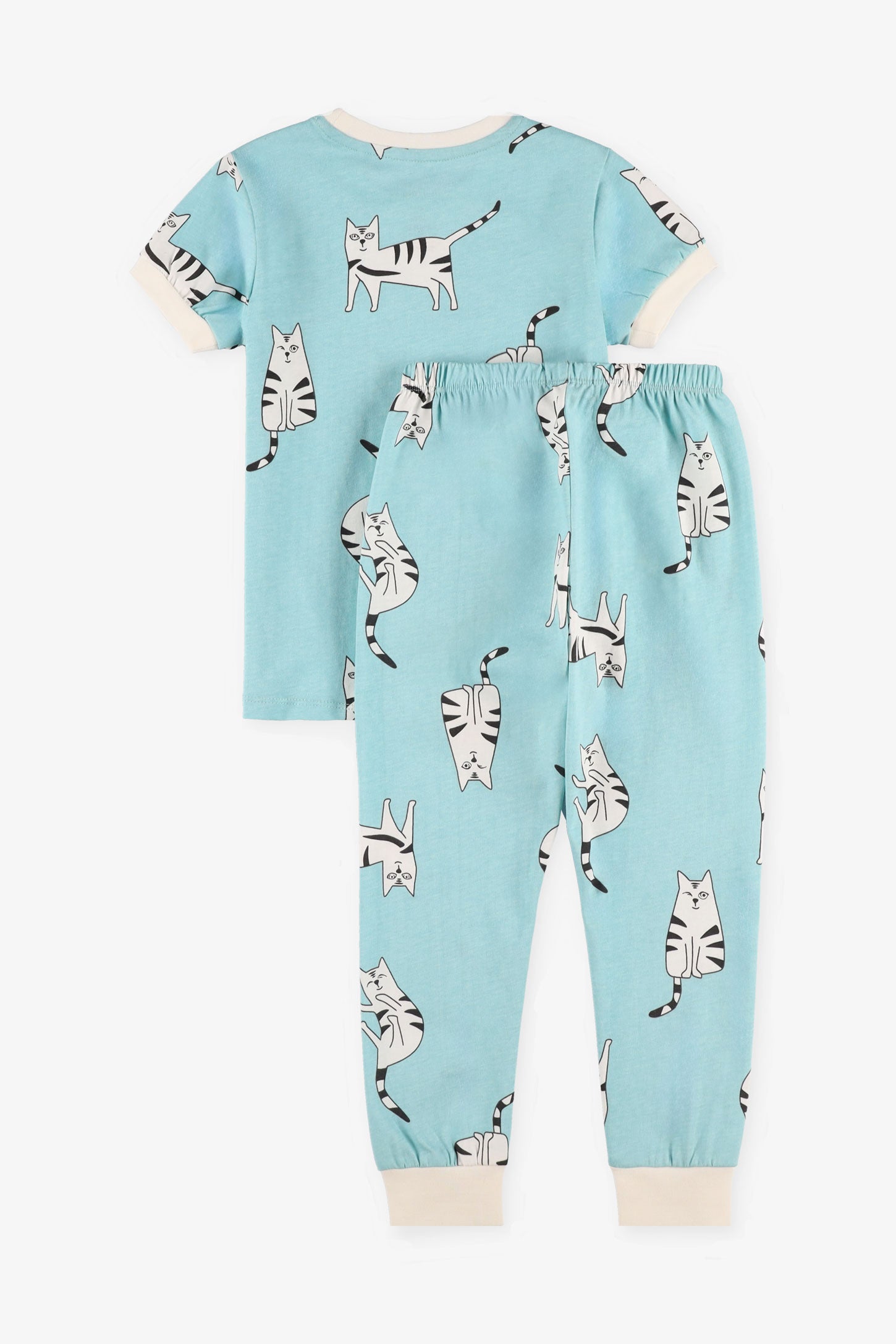 Pyjama 2-pièces imprimé phosphorescent, 2/35$ - Enfant fille && TURQUOISE/MULTI