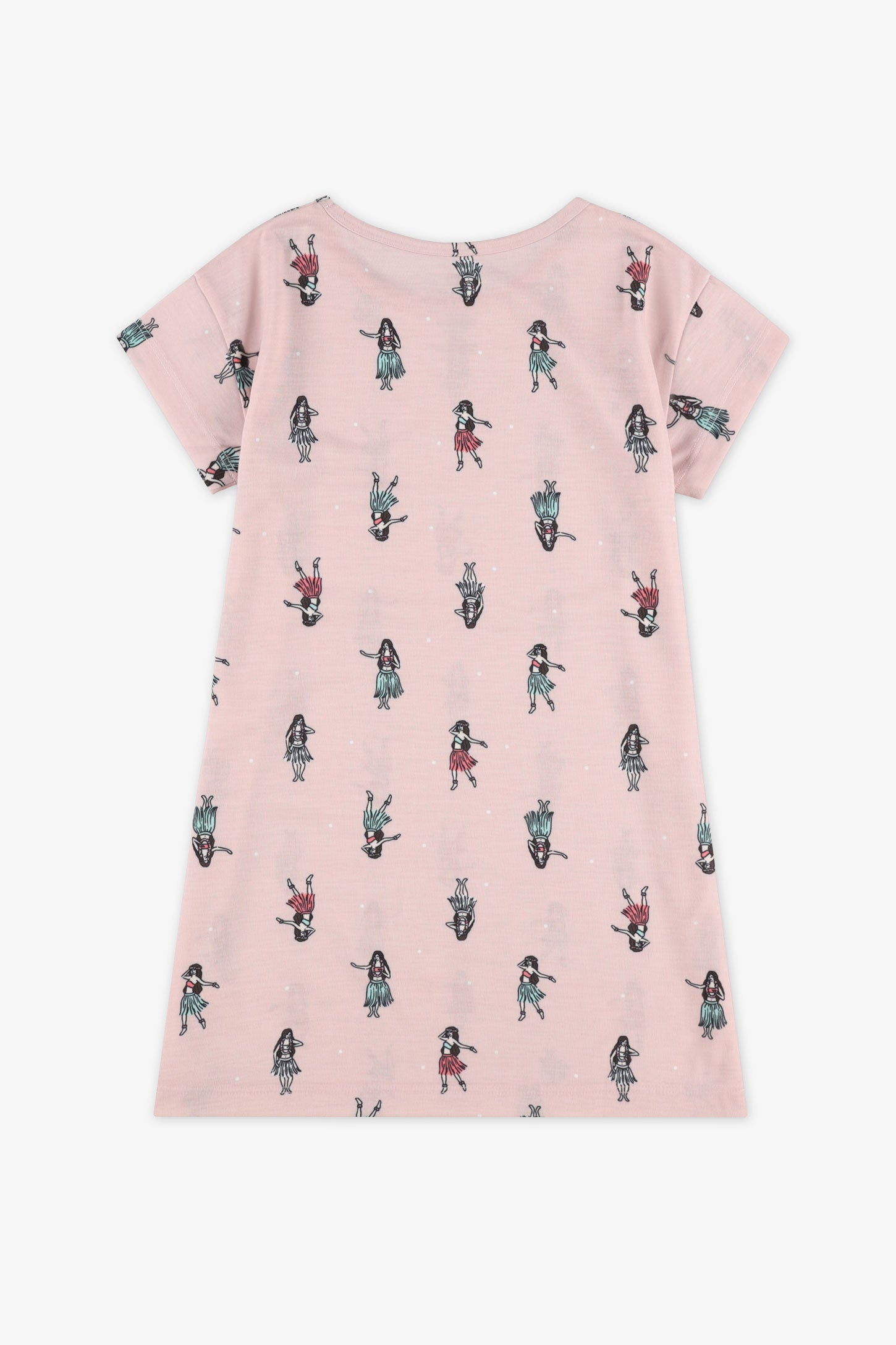Robe de nuit manches courtes imprimé - Enfant fille && LILAS MULTI