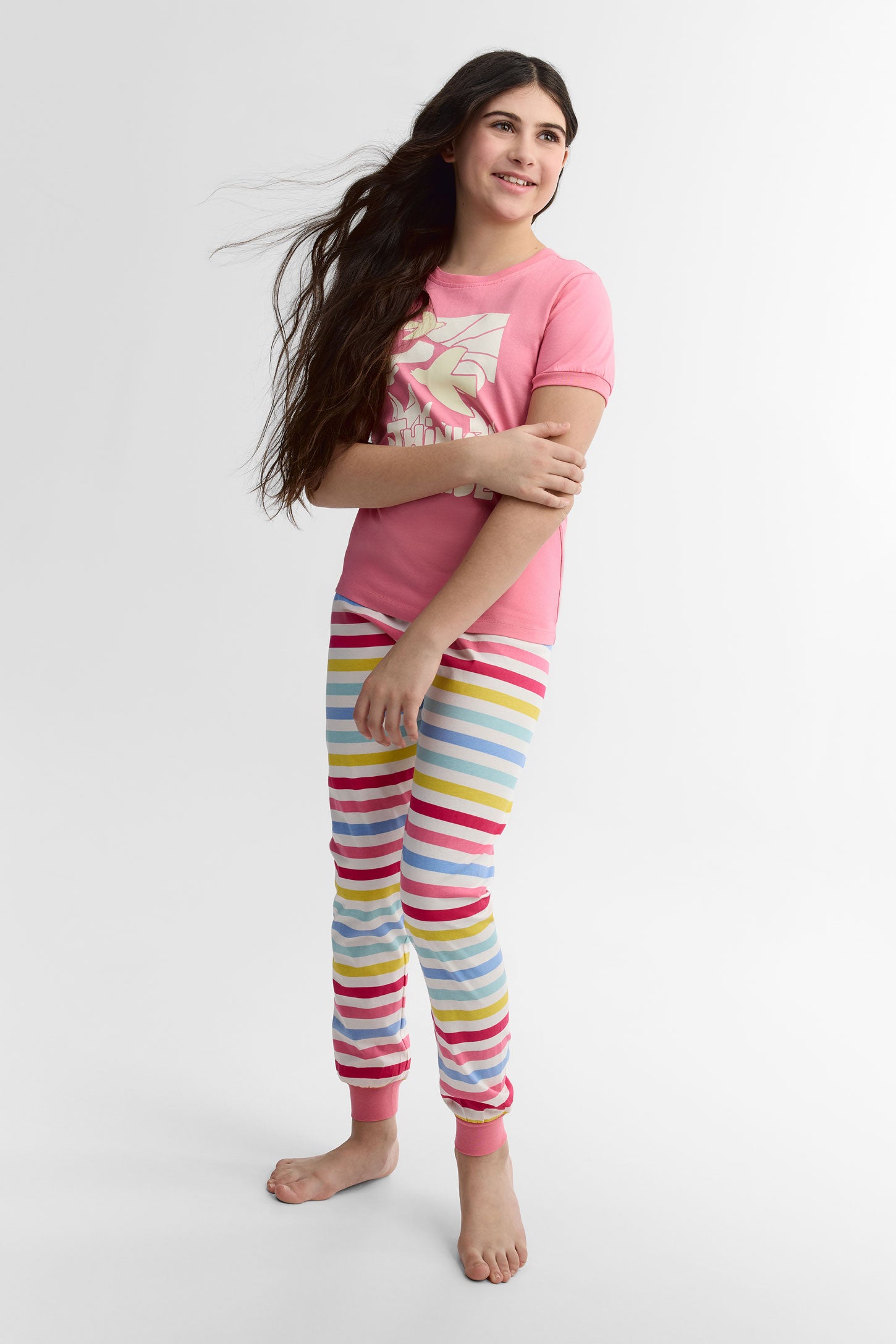 Pyjama 2-pièces imprimé phosphorescent, 2/40$ - Ado fille && ROSE
