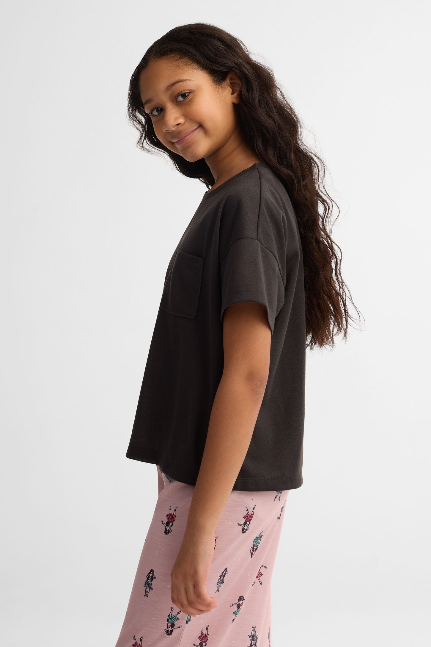 T-shirt pyjama - Ado fille && NOIR