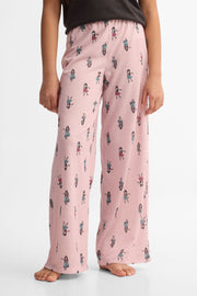 Pantalon pyjama jambe large imprimé - Ado fille && LILAS MULTI