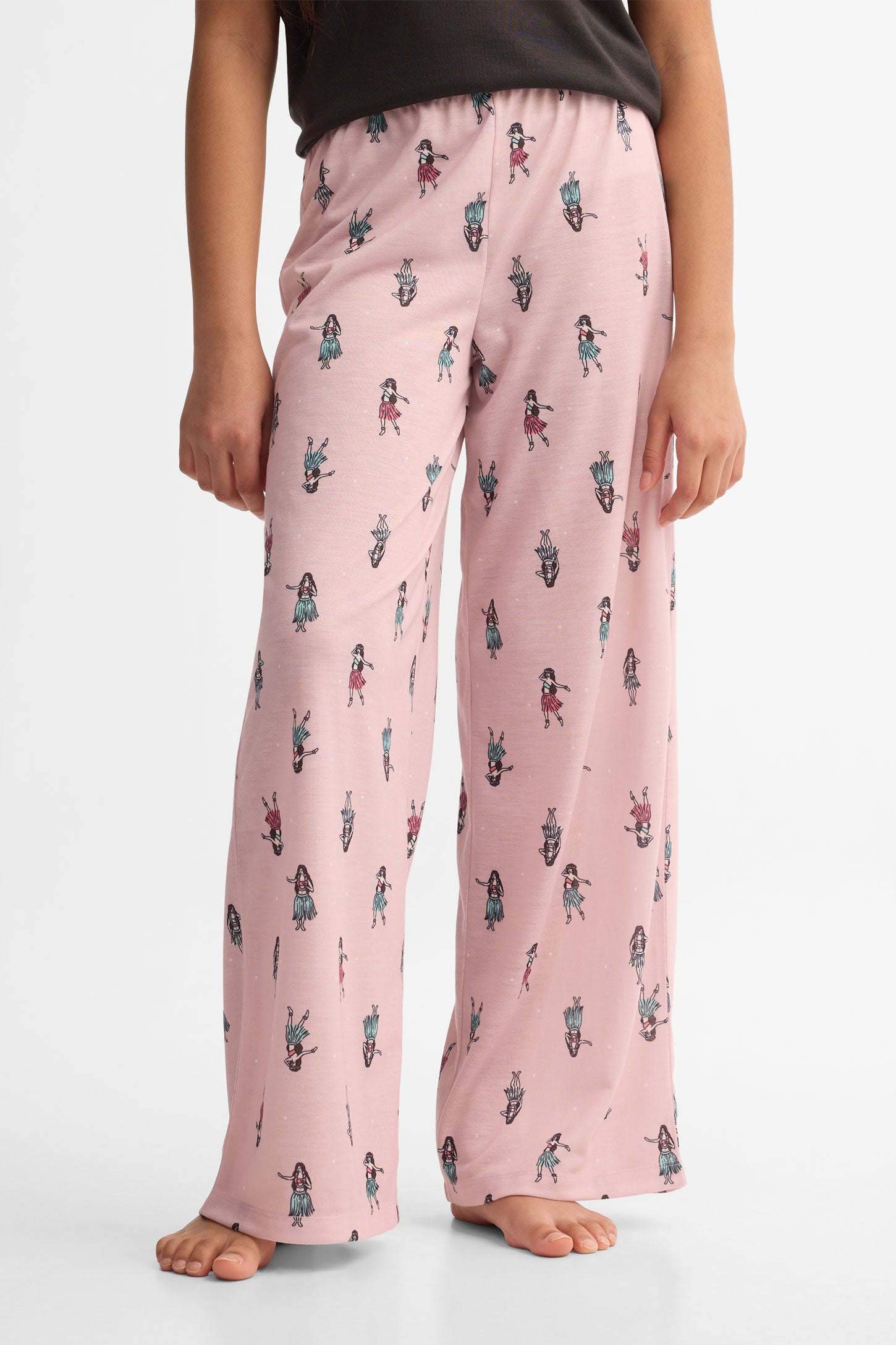 Pantalon pyjama jambe large imprimé - Ado fille && LILAS MULTI