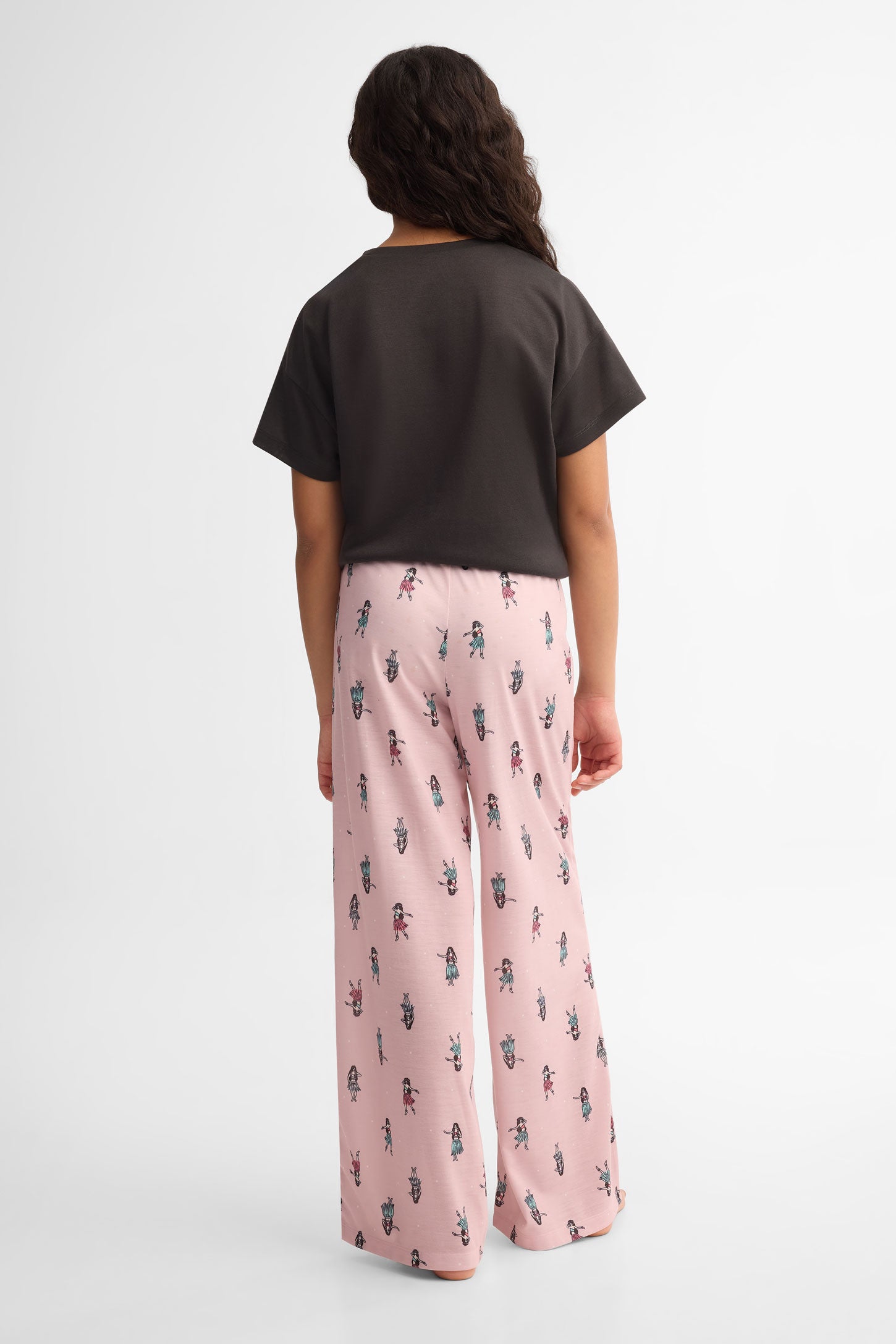 Pantalon pyjama jambe large imprimé - Ado fille && LILAS MULTI