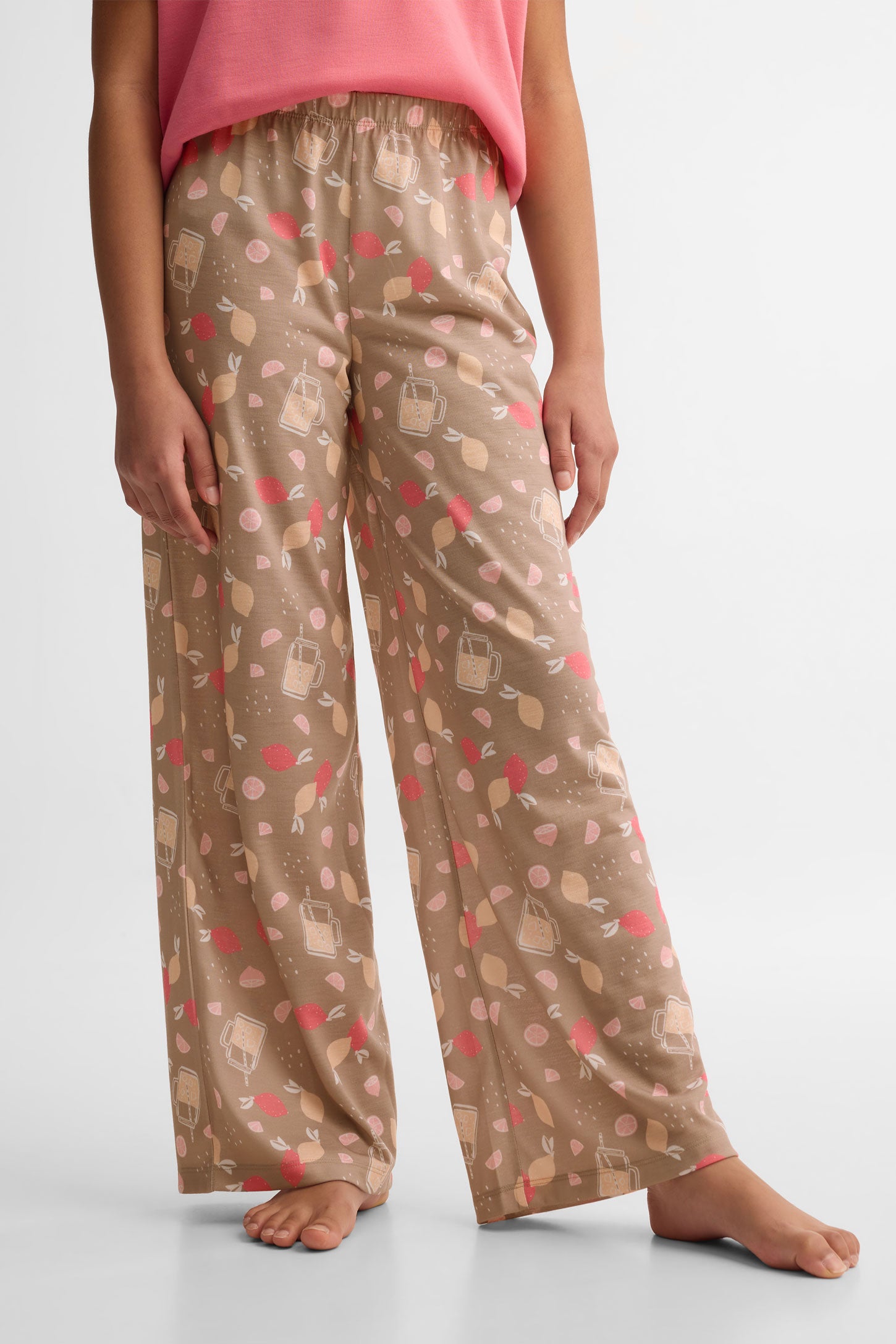 Pantalon pyjama jambe large imprimé - Ado fille && GRIS MULTI