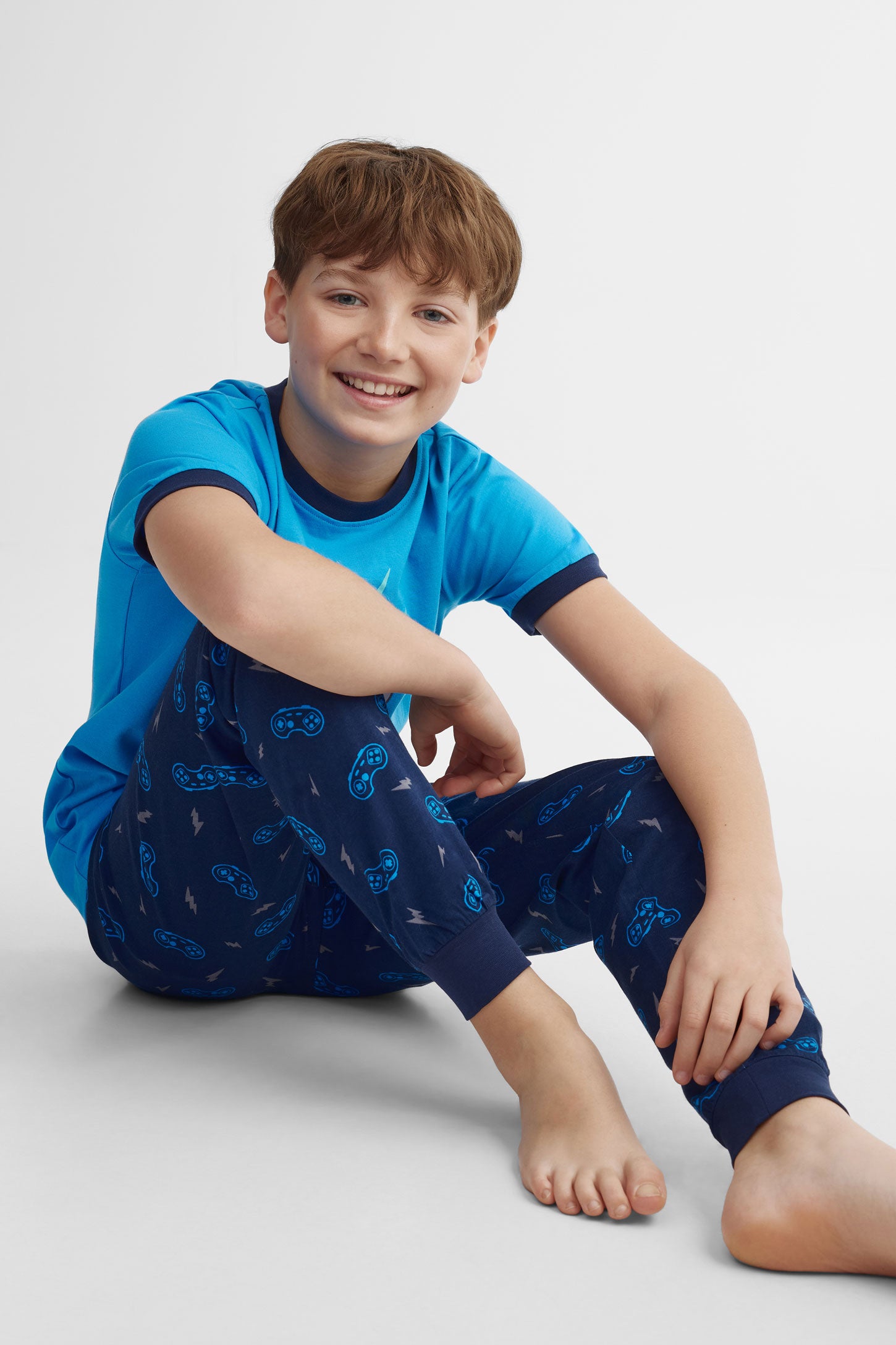 Pyjama 2-pièces en coton, 2/40$ - Ado garçon && BLEU