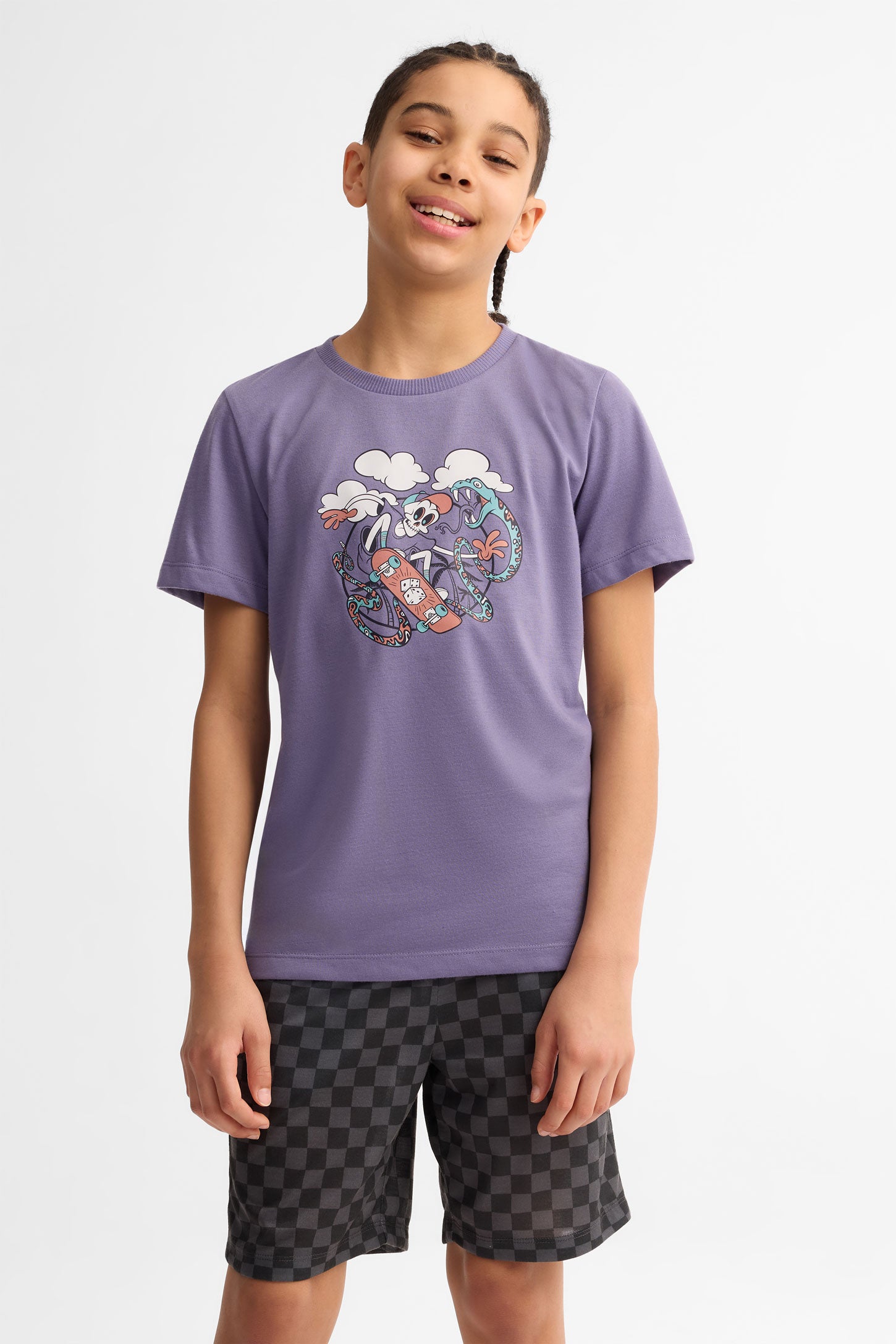 Pyjama 2-pièces imprimé, 2/40$ - Ado garçon && MAUVE