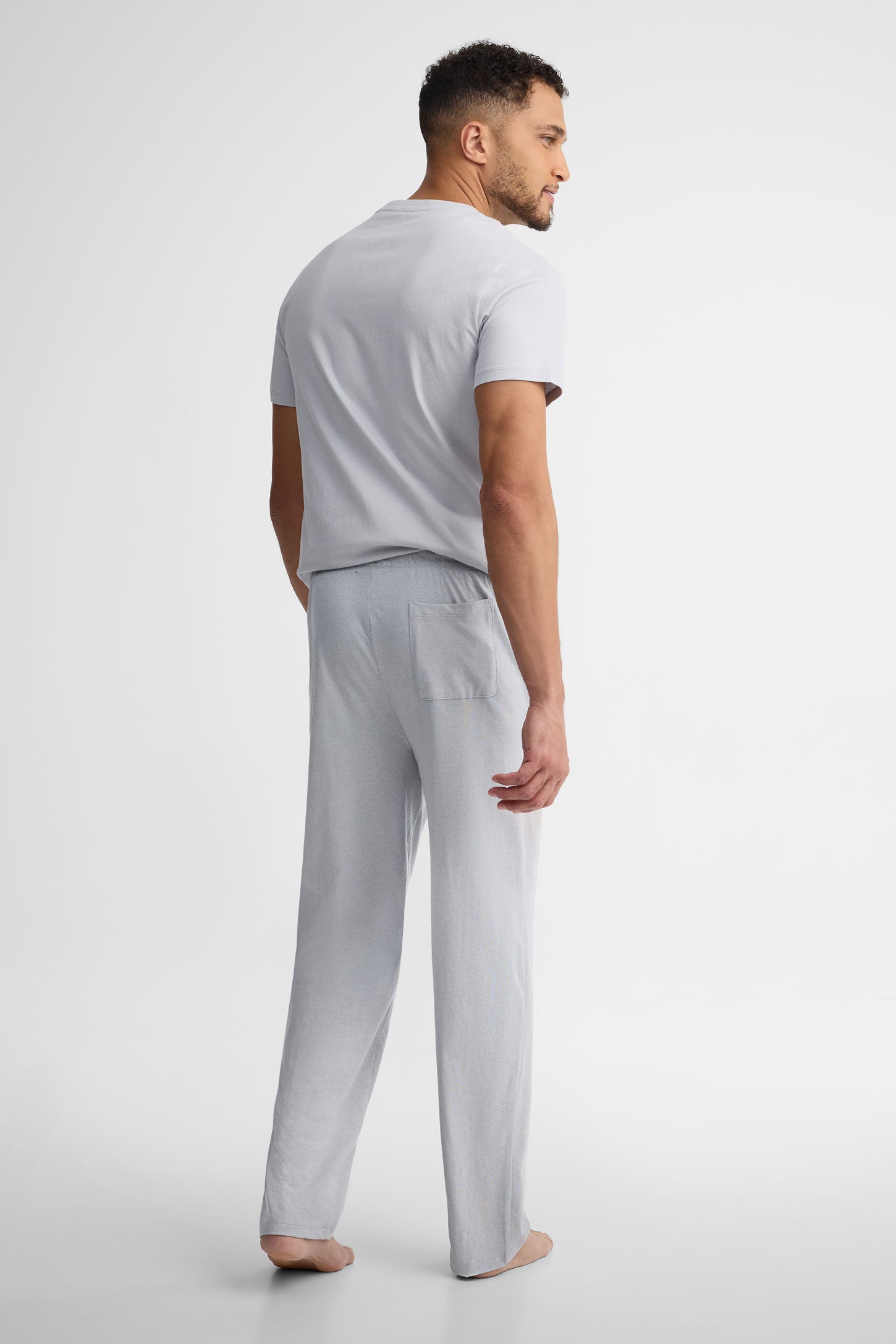 Pantalon pyjama imprimé coton, 2/40$ - Homme && BLEU MIXTE
