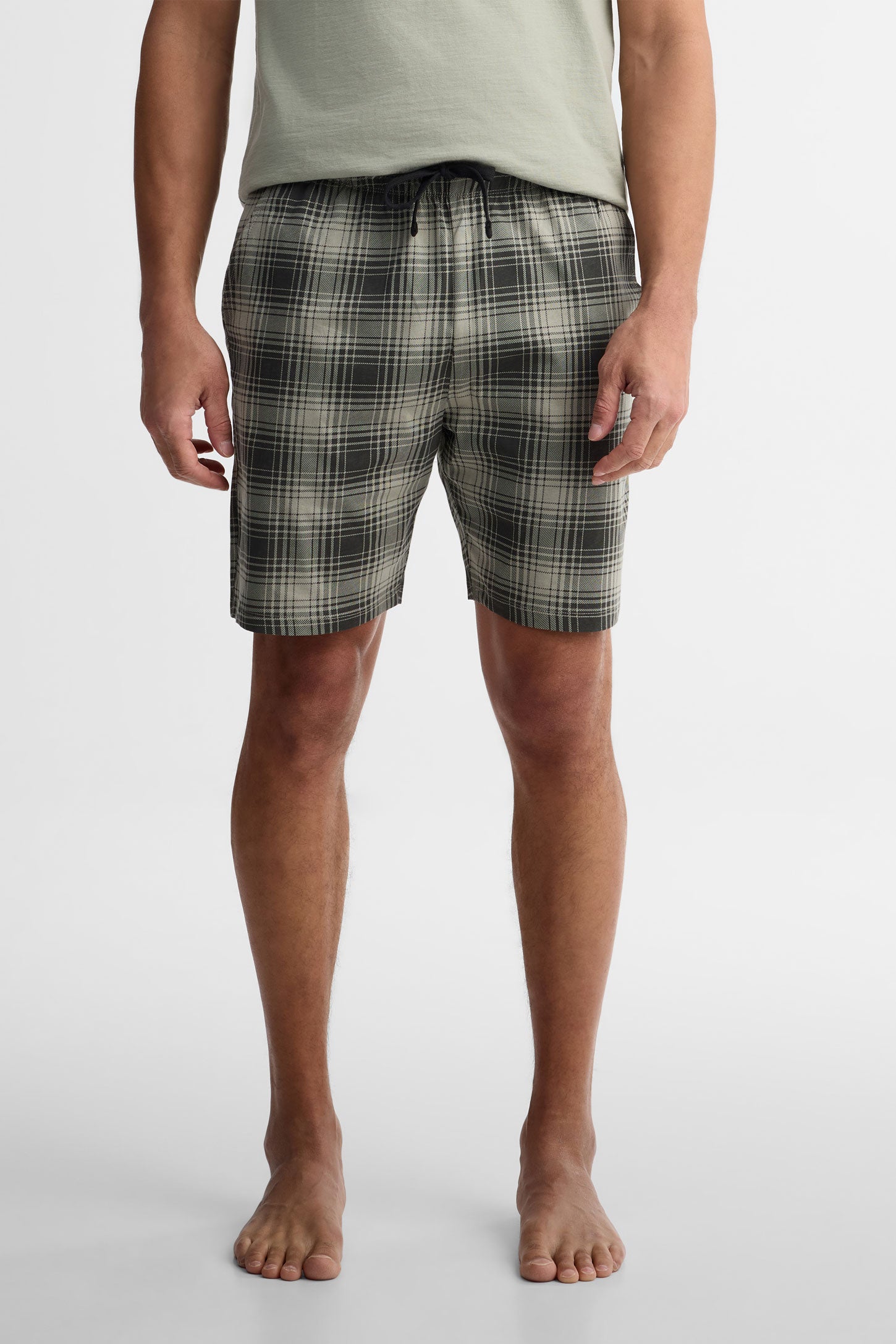 Short pyjama imprimé coton, 2/40$ - Homme && VERT/MULTI