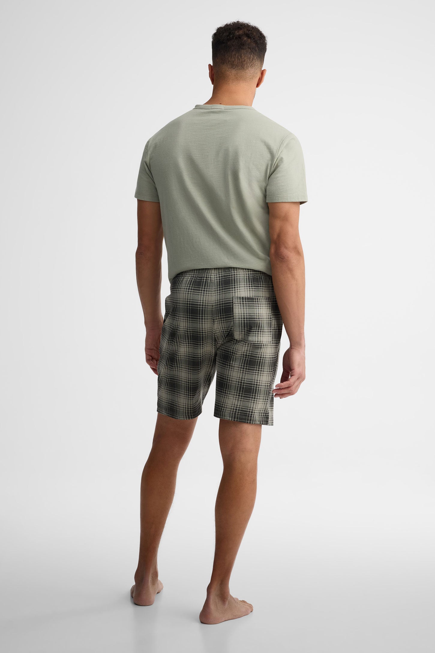 Short pyjama imprimé coton, 2/40$ - Homme && VERT/MULTI