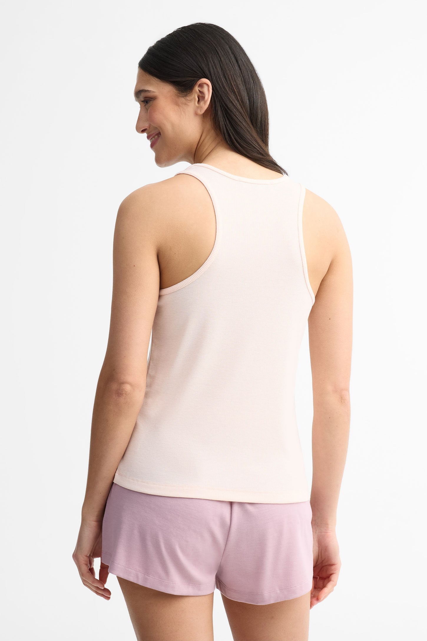 Camisole pyjama côtelée - Femme && ROSE