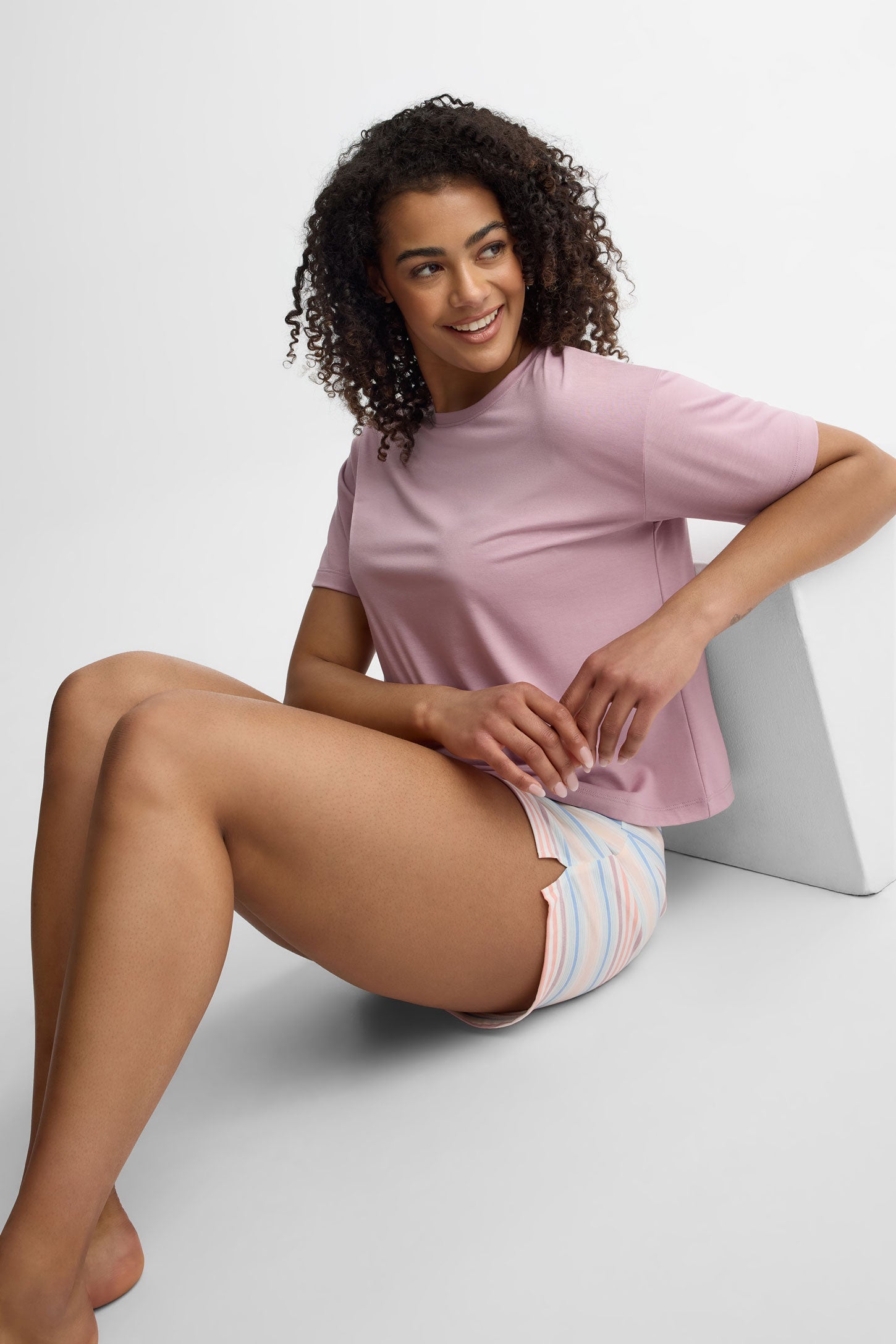Pyjama 2-pièces t-shirt et short - Femme && ROSE