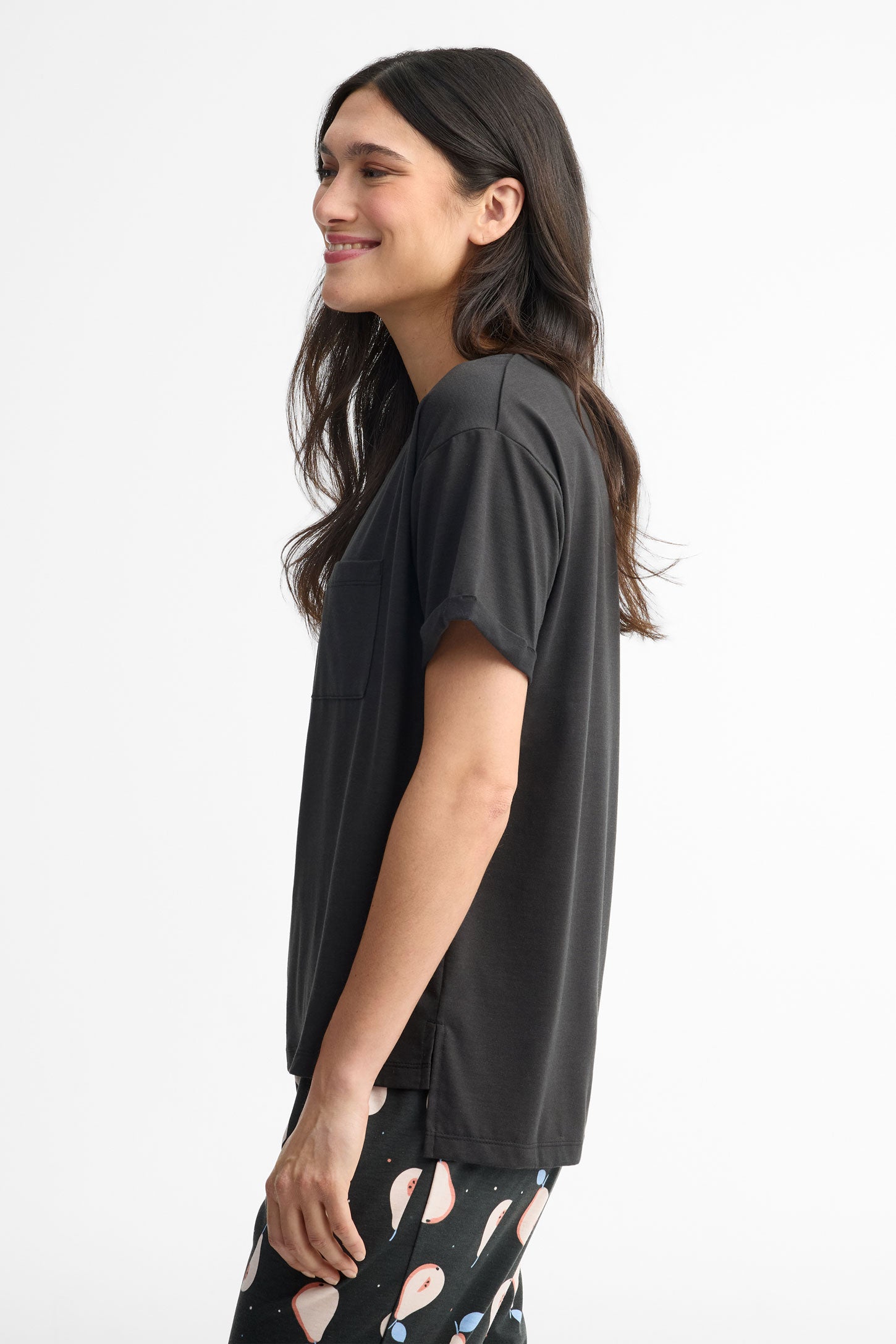 T-shirt pyjama - Femme && NOIR