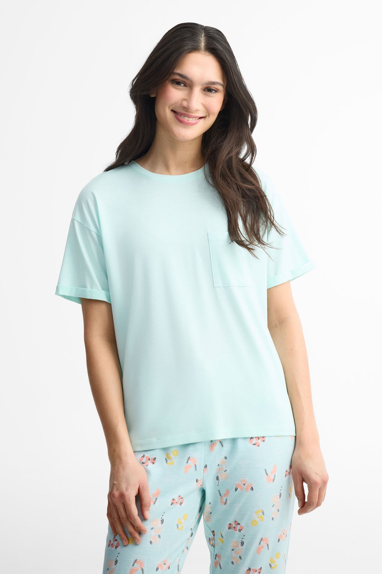 T-shirt pyjama - Femme && BLEU PALE