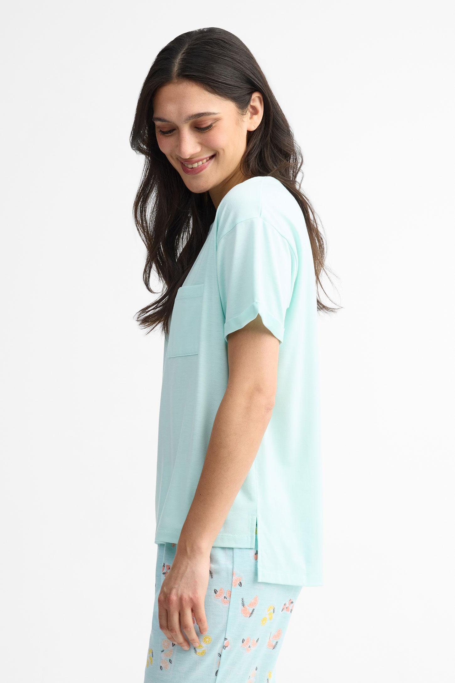 T-shirt pyjama - Femme && BLEU PALE