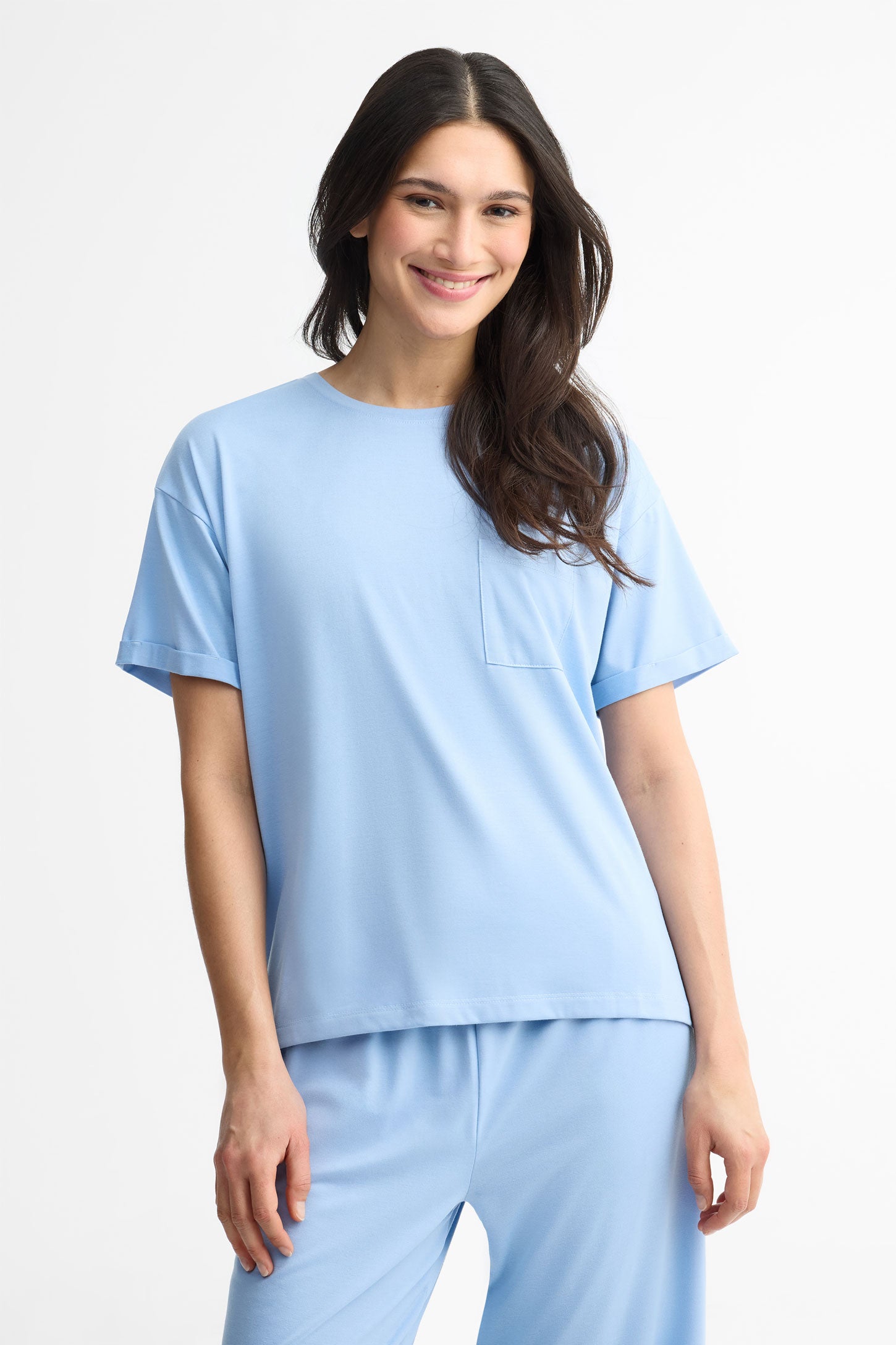 T-shirt pyjama - Femme && BLEU