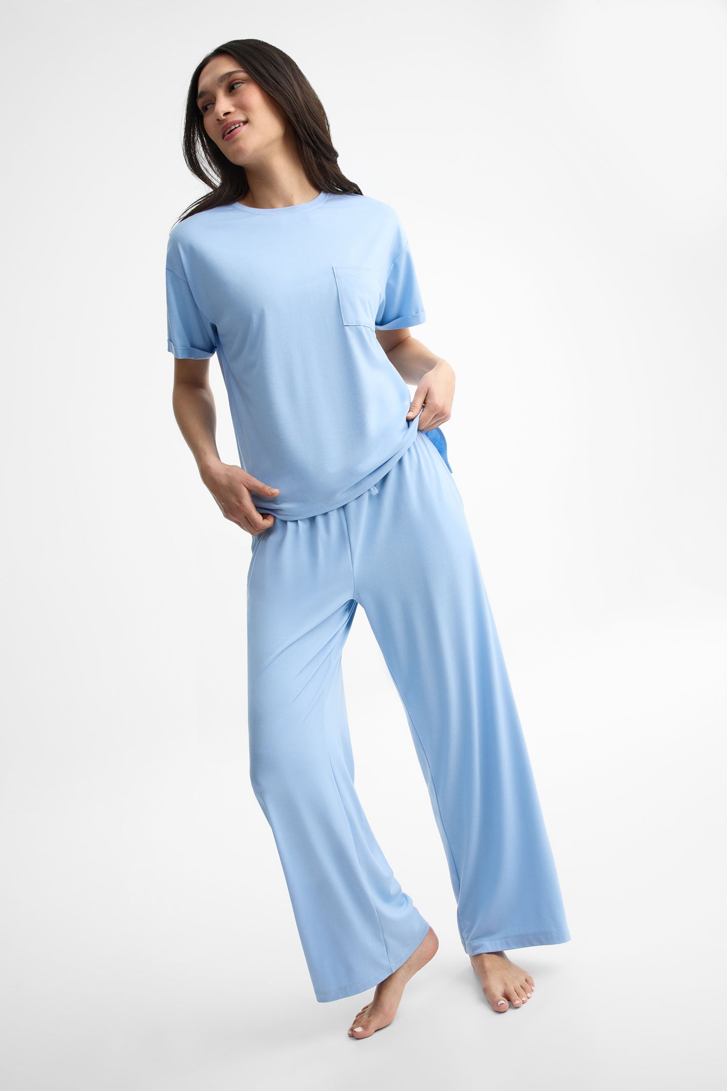 T-shirt pyjama - Femme && BLEU