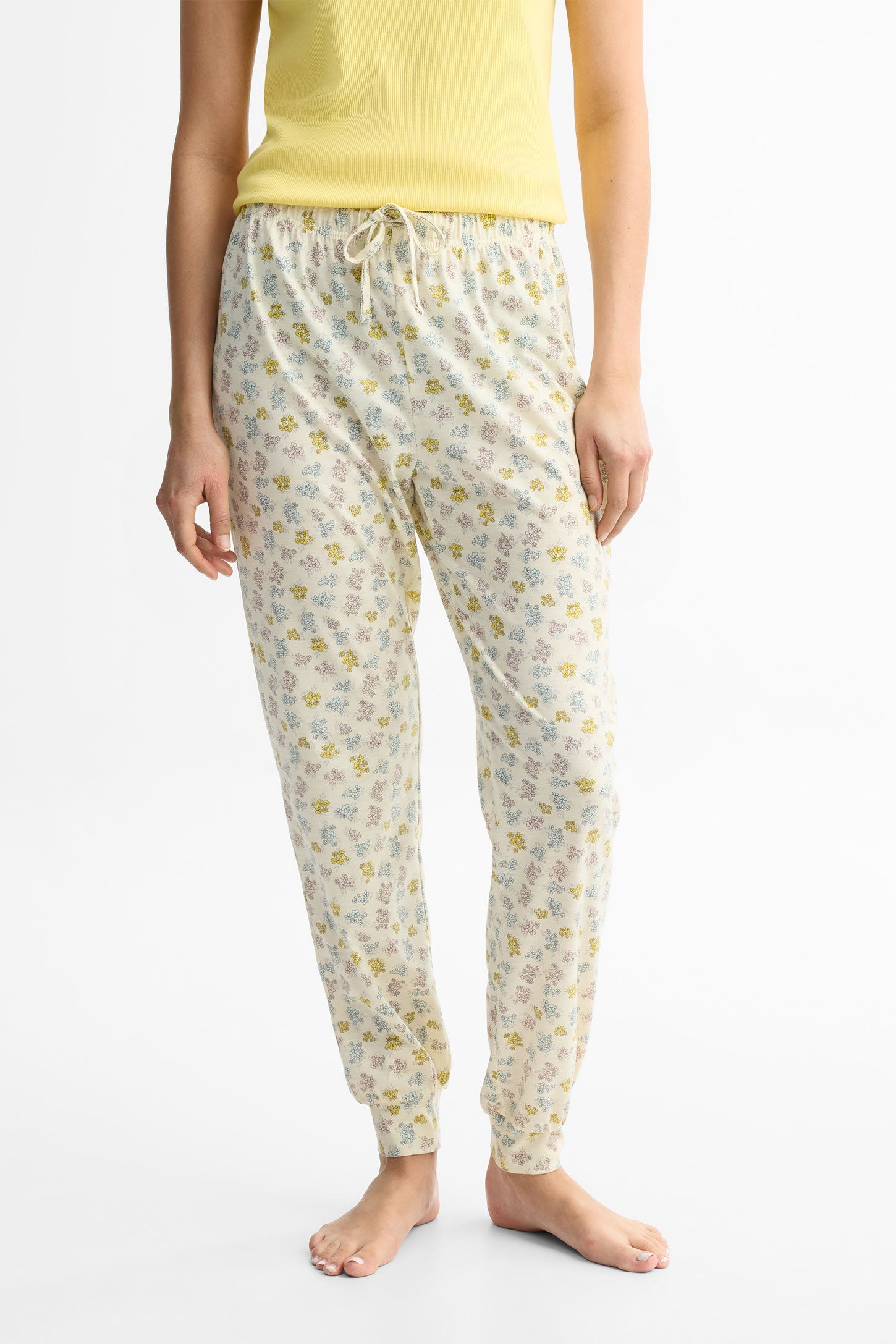 Pantalon pyjama - Femme && JAUNE/MULTI