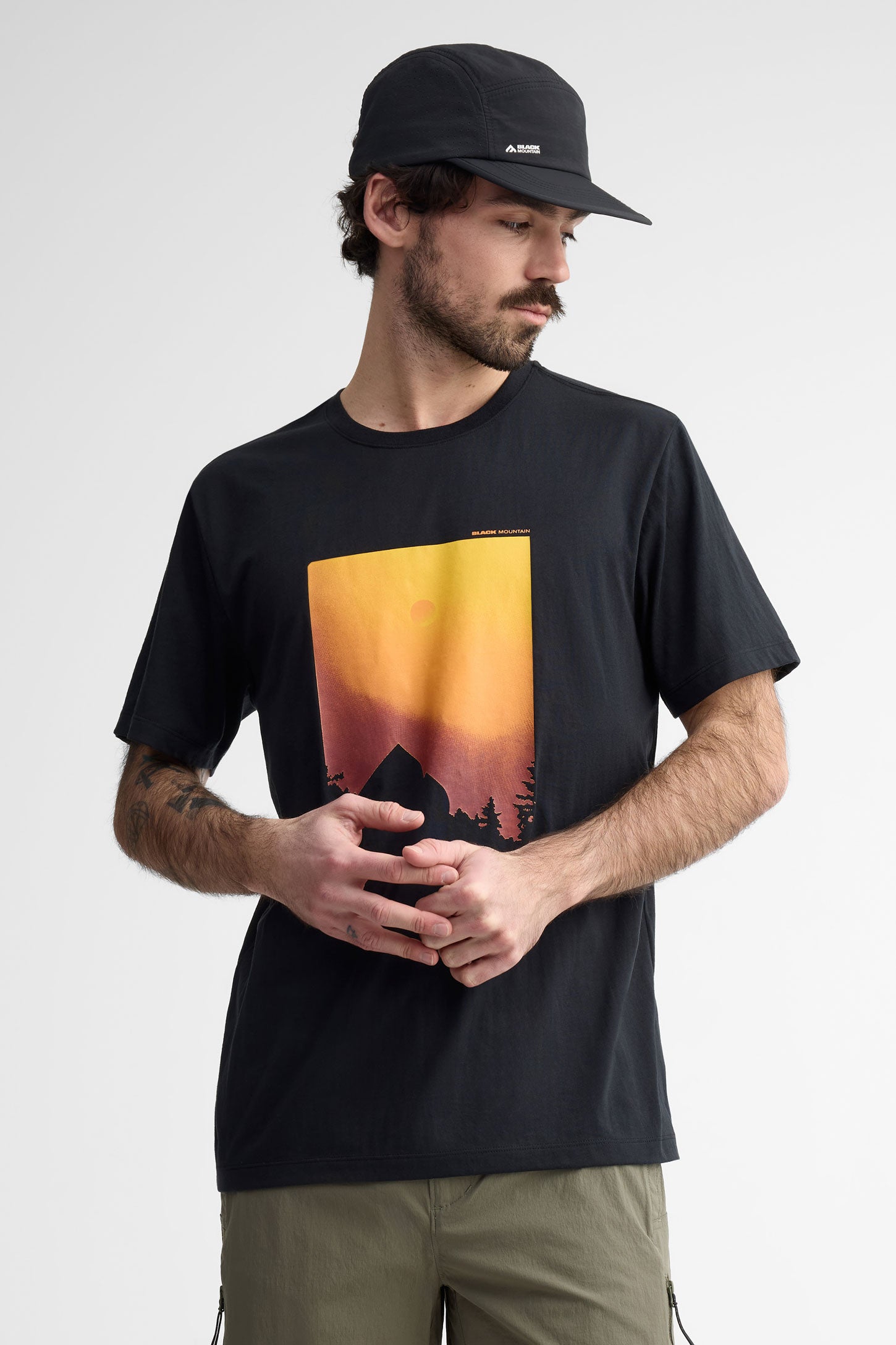 T-shirt col rond coton bio BM - Homme && GRIS FONCE
