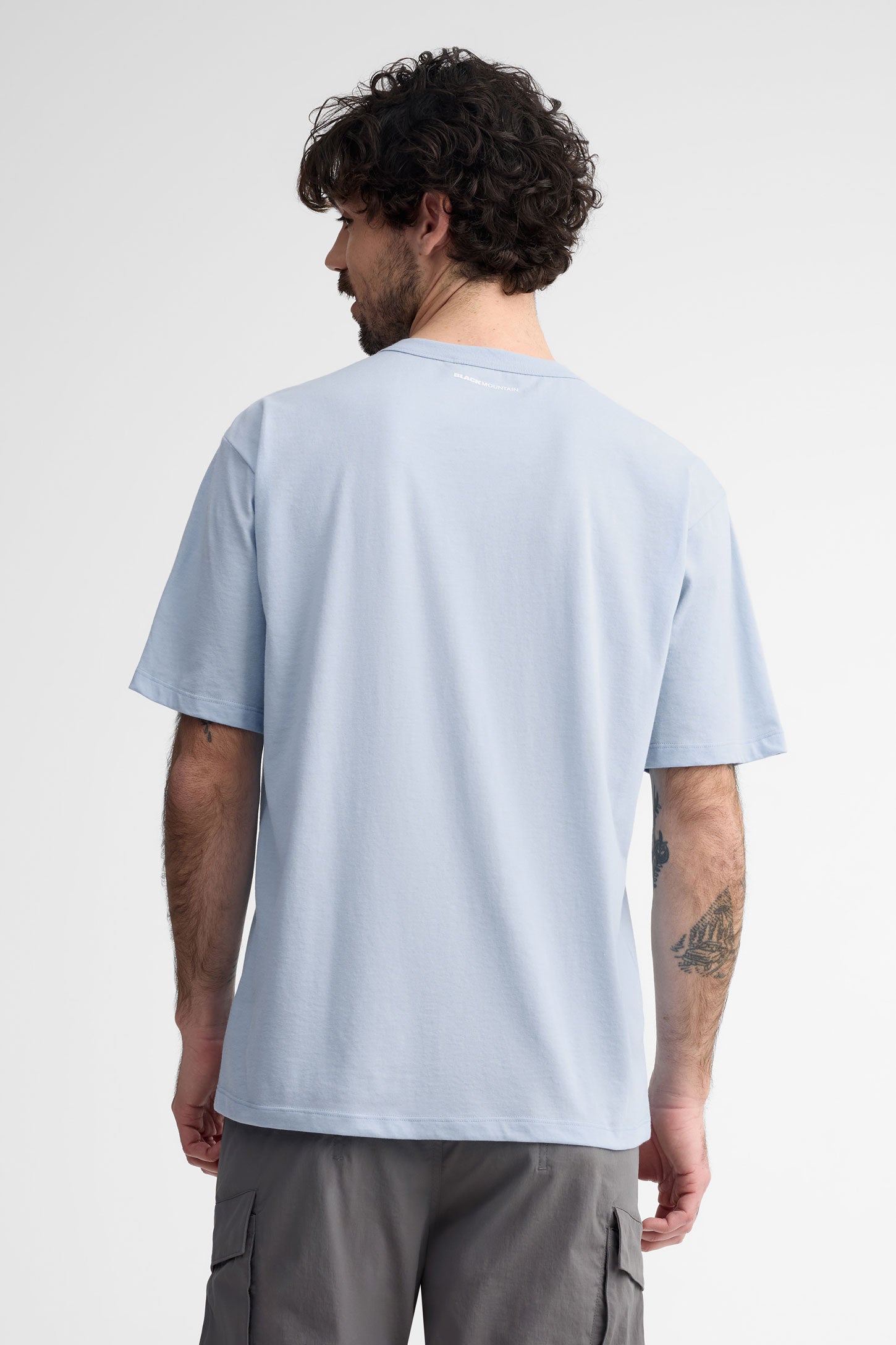 T-shirt col rond coton bio BM - Homme && BLEU PALE