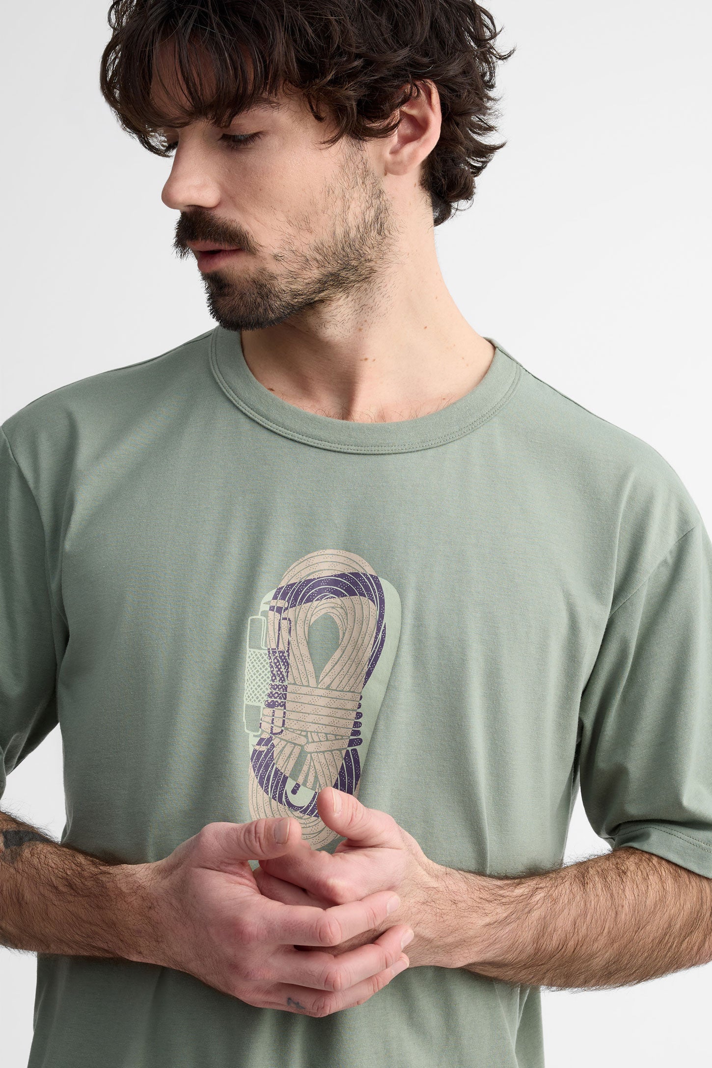 T-shirt col rond coton bio BM - Homme && VERT