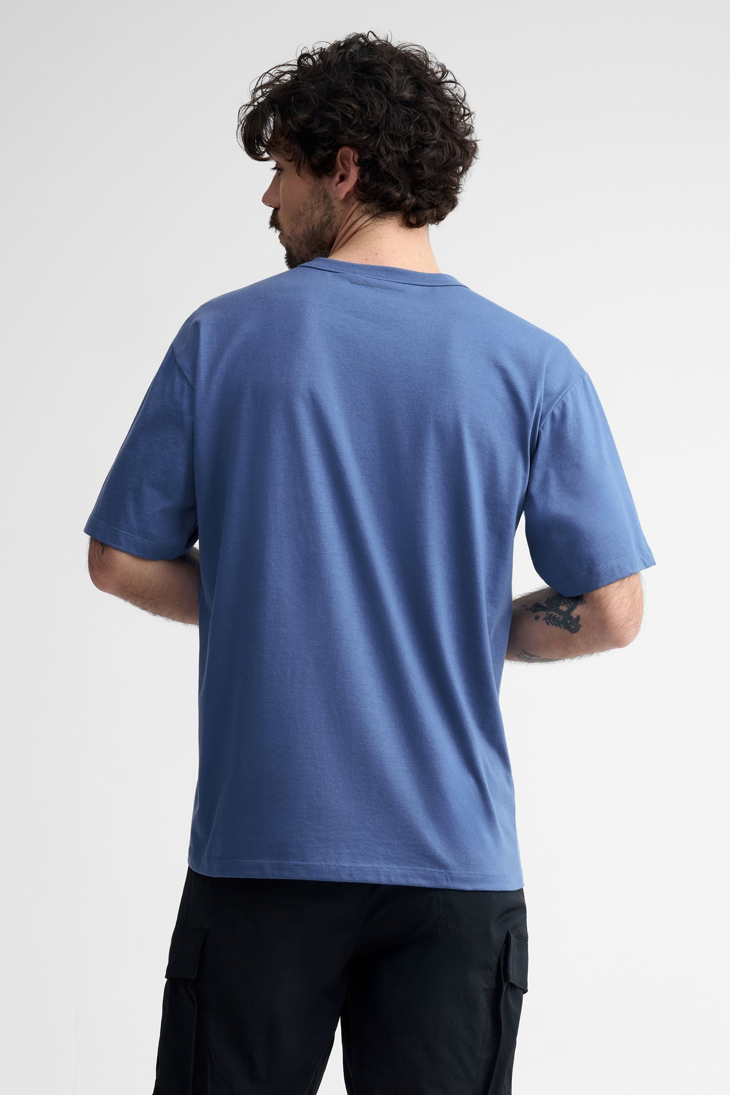 T-shirt col rond coton bio BM - Homme && BLEU