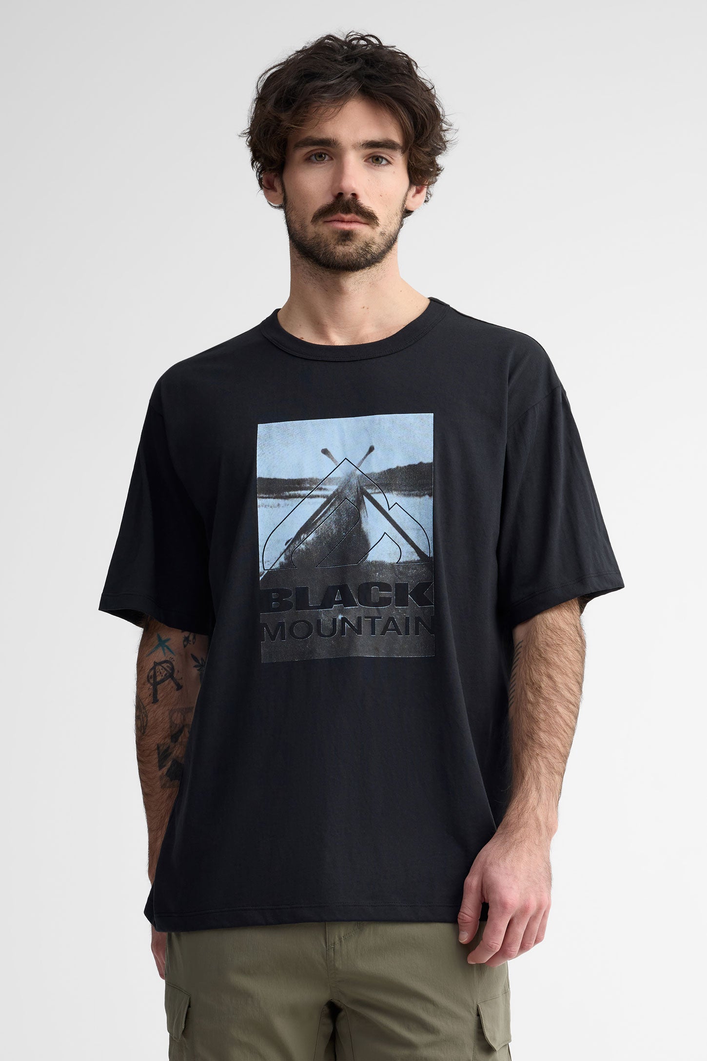 T-shirt col rond coton bio BM - Homme && GRIS FONCE