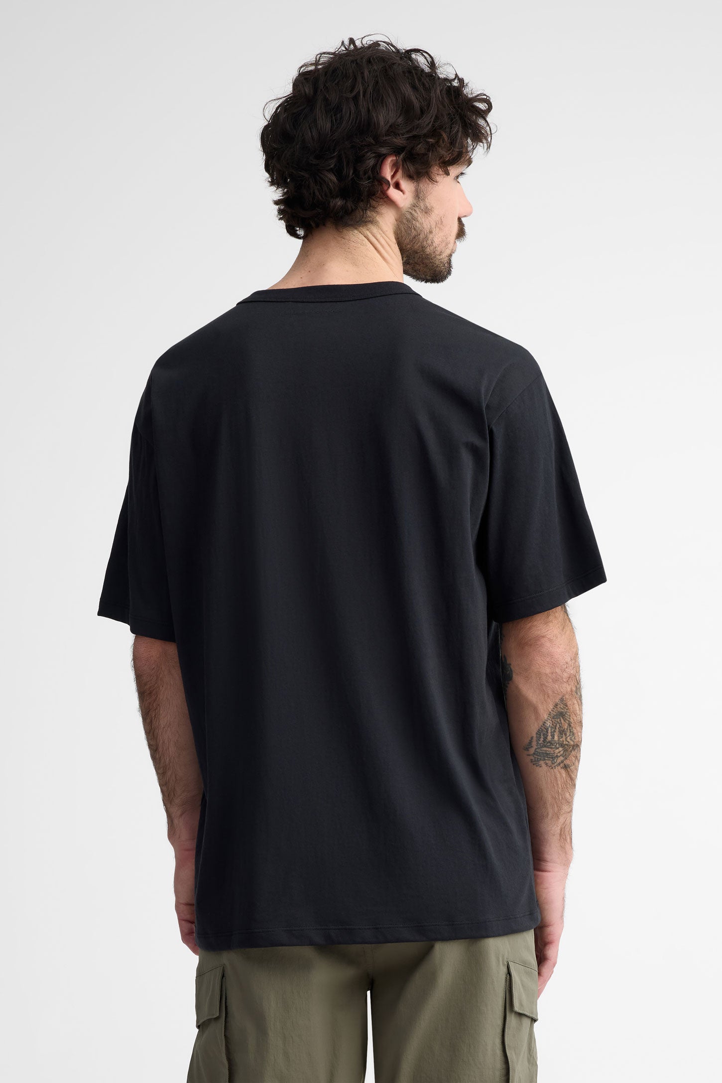 T-shirt col rond coton bio BM - Homme && GRIS FONCE