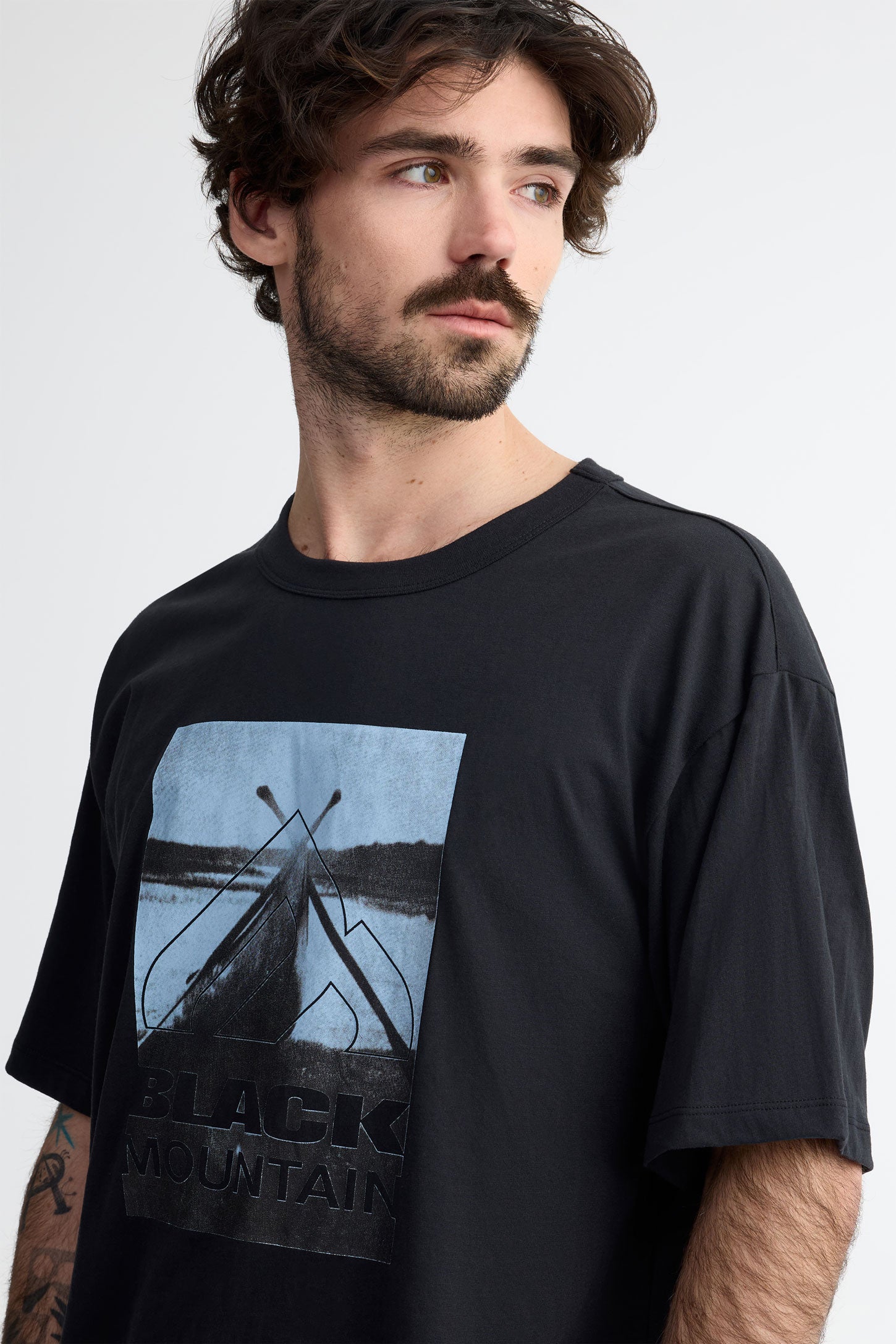 T-shirt col rond coton bio BM - Homme && GRIS FONCE