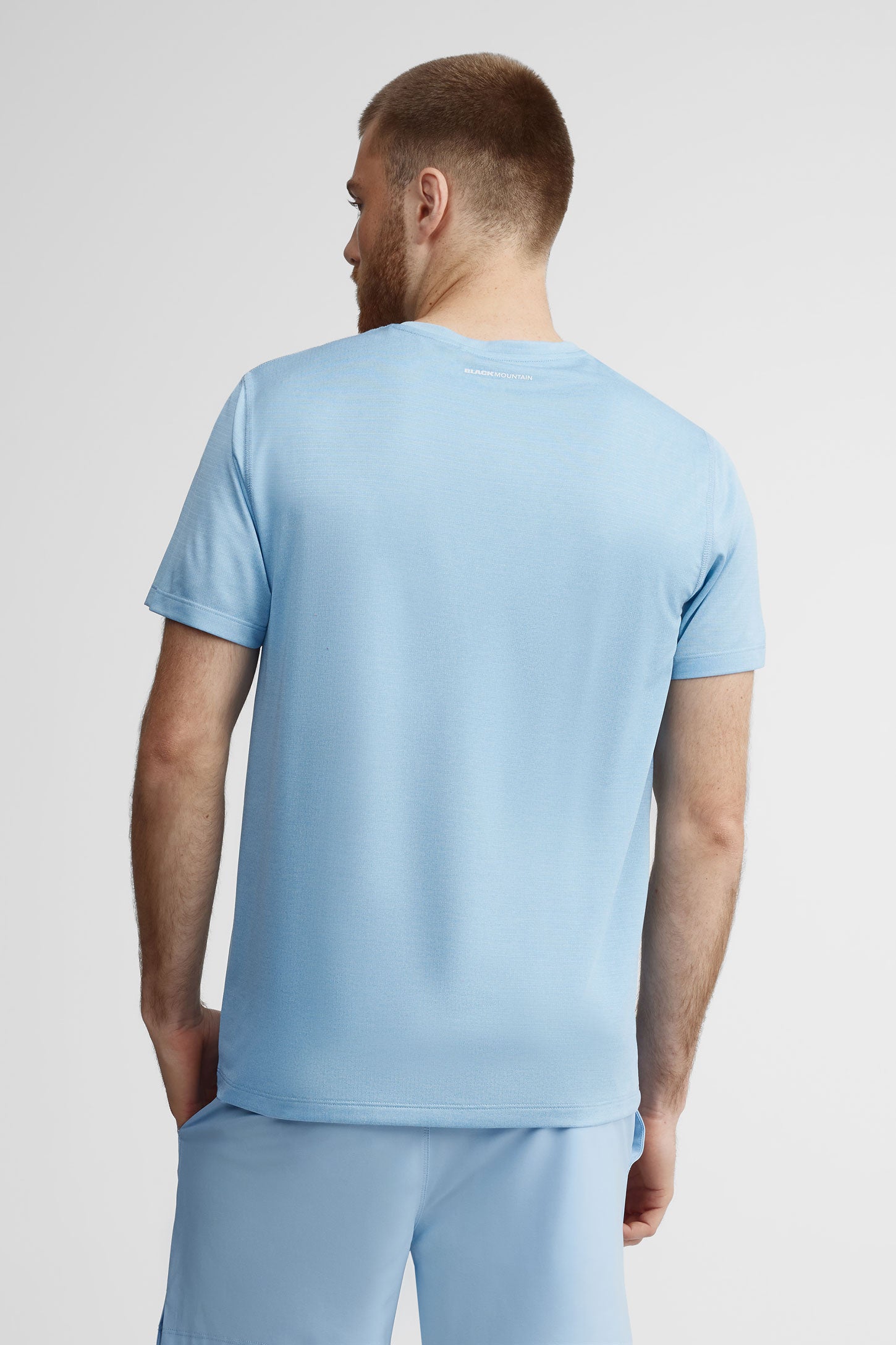 T-shirt col rond imprimé BM - Homme && BLEU MIXTE