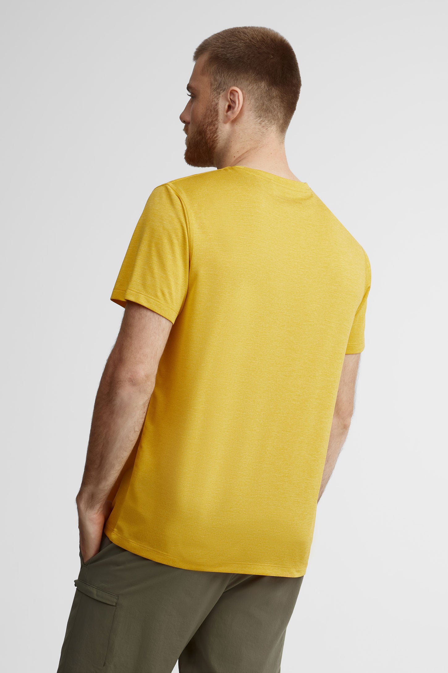 T-shirt col rond imprimé BM - Homme && JAUNE/MULTI