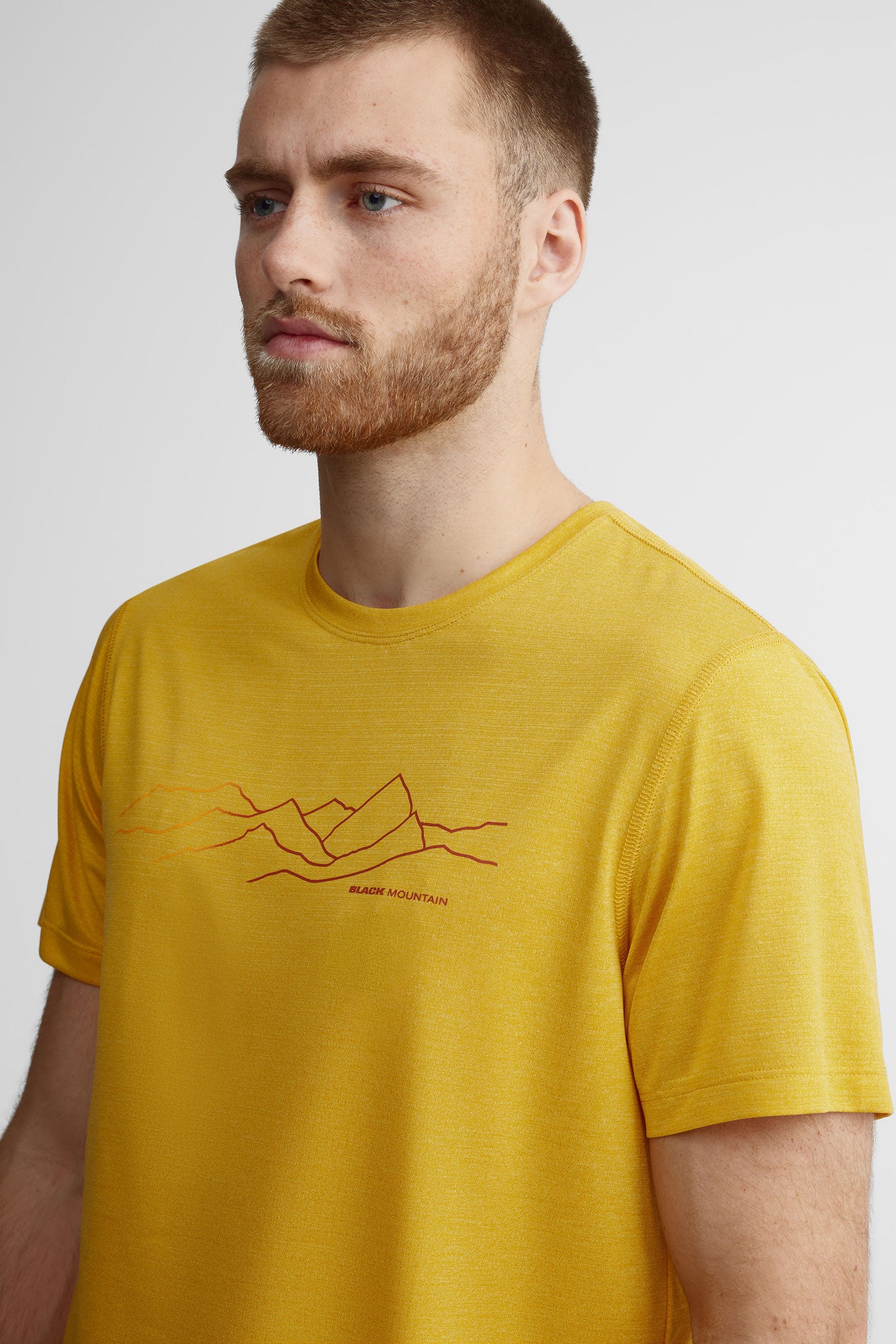 T-shirt col rond imprimé BM - Homme && JAUNE/MULTI