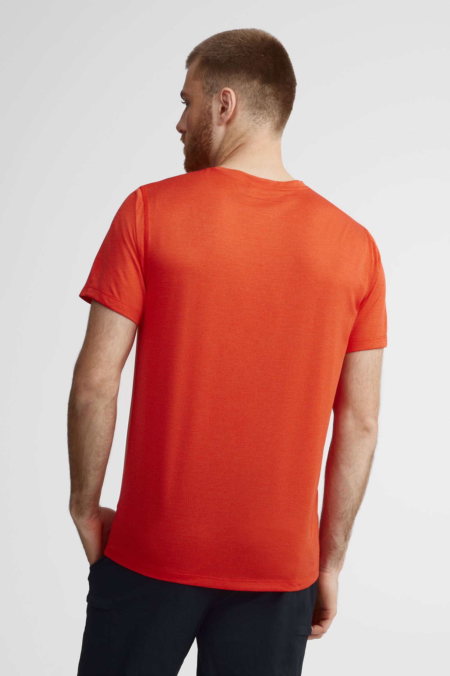 T-shirt col rond imprimé BM - Homme && ROUGE MIXTE
