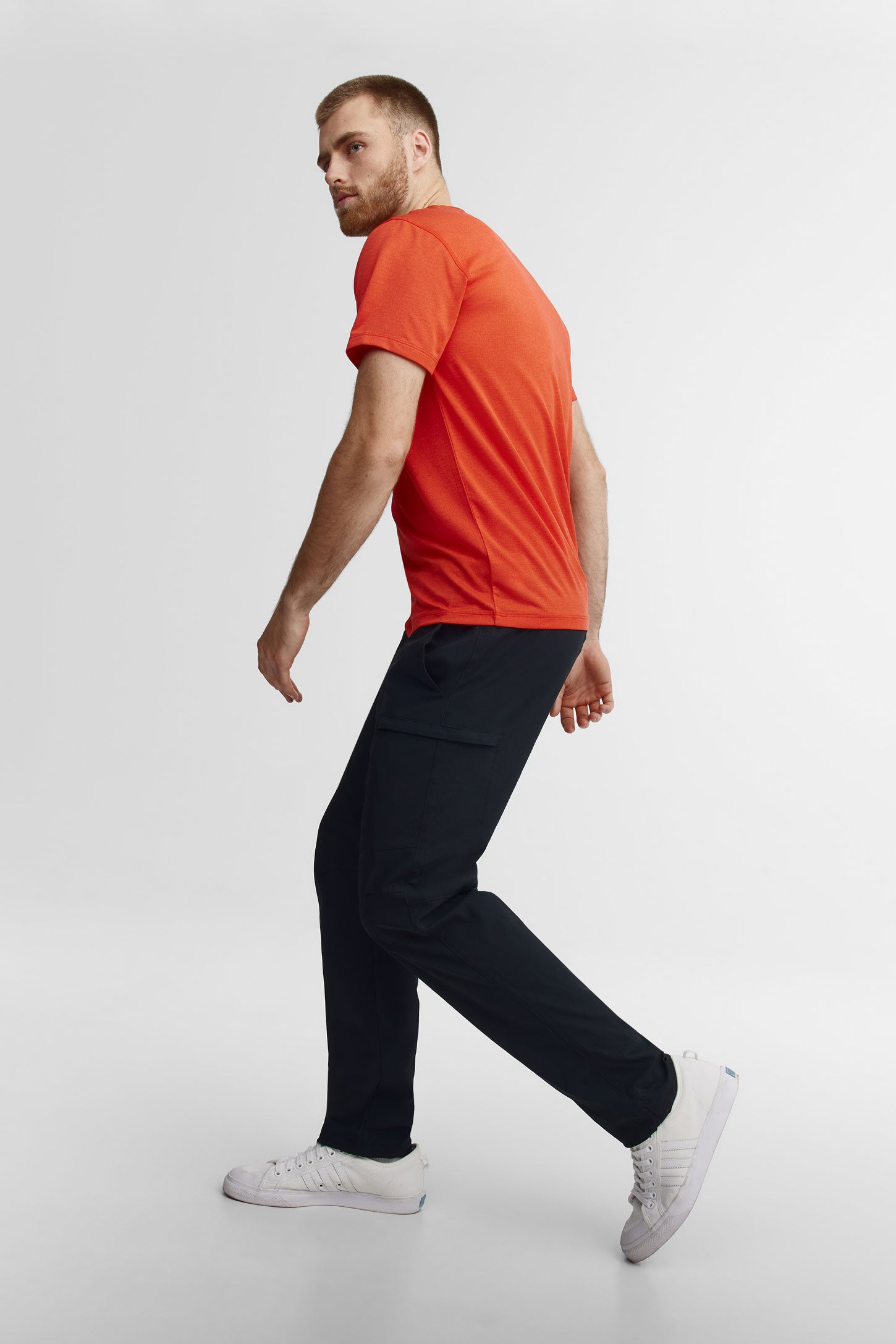 T-shirt col rond imprimé BM - Homme && ROUGE MIXTE
