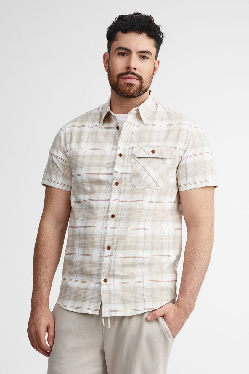 Chemise à carreaux en chanvre et coton bio Chemise à carreaux en chanvre et coton bio