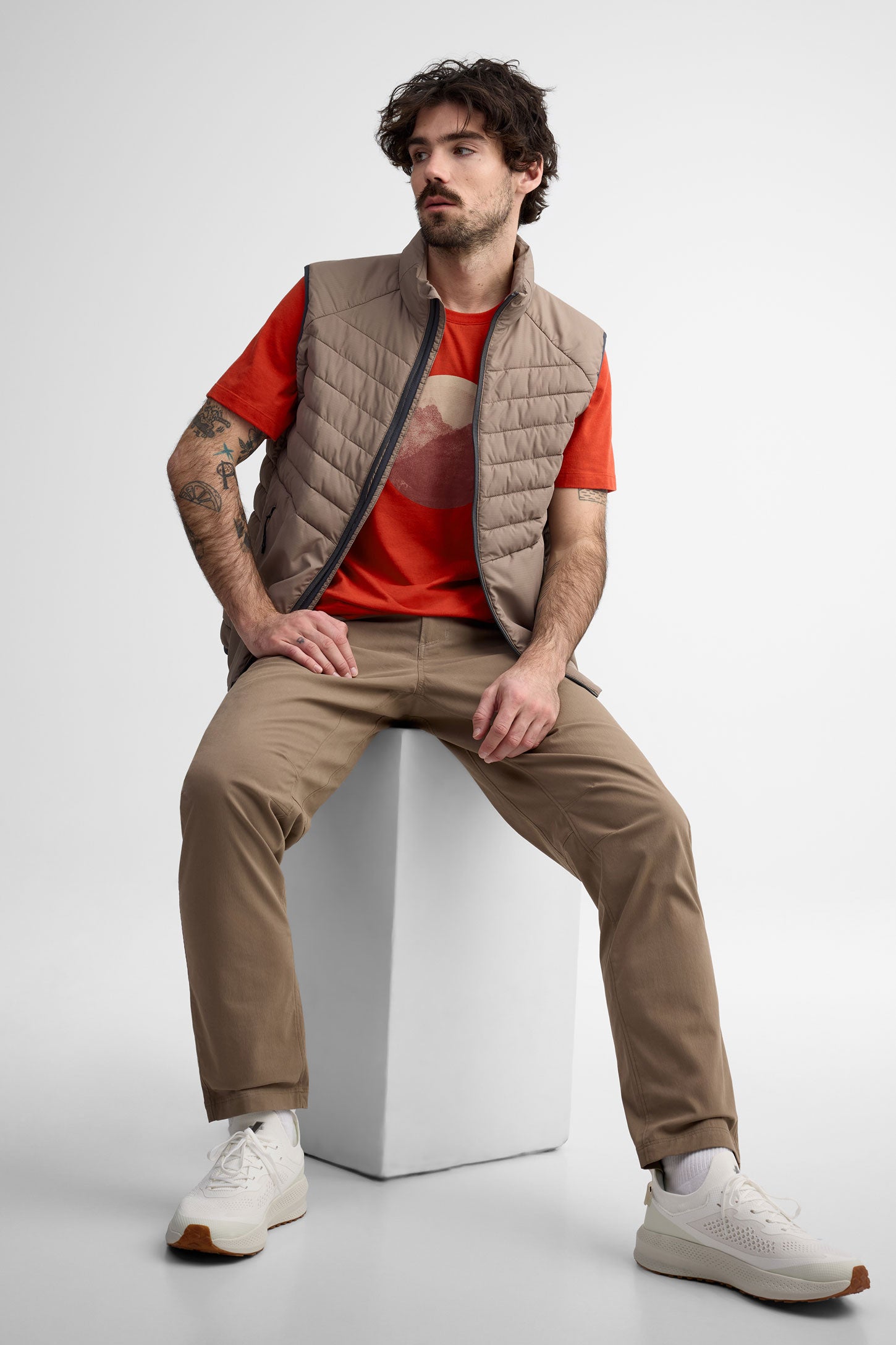 Pantalon cargo coupe semi-ajustée BM - Homme && BRUN