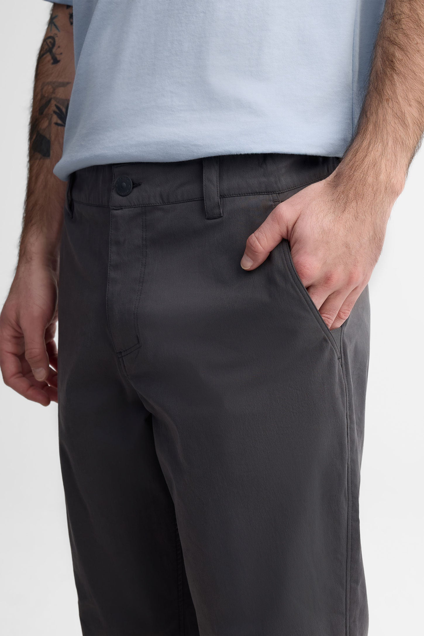 Pantalon cargo coupe semi-ajustée BM - Homme && GRIS FONCE