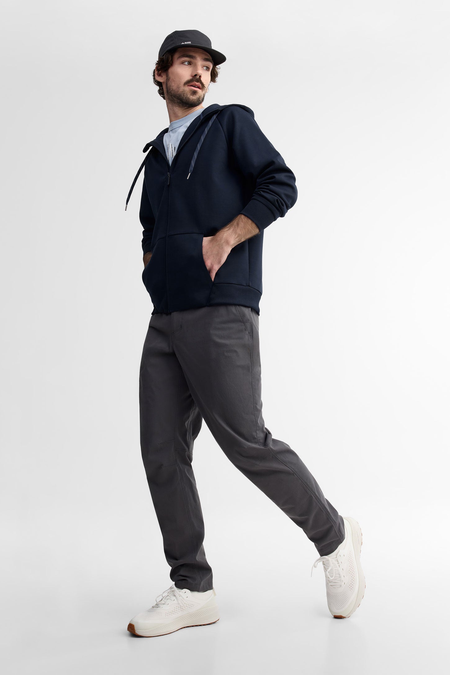 Pantalon cargo coupe semi-ajustée BM - Homme && GRIS FONCE