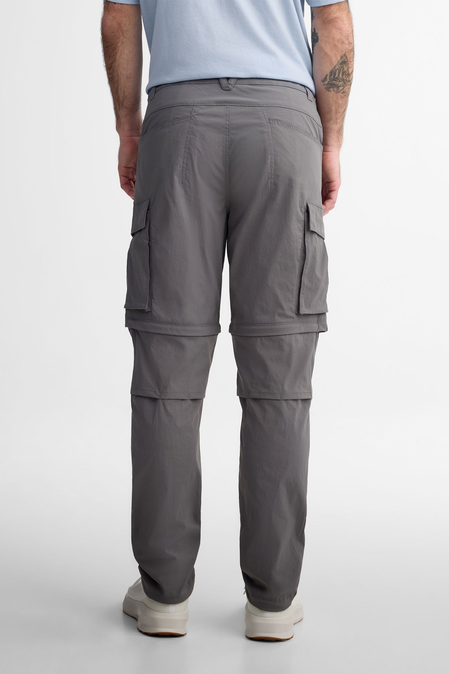 Pantalon cargo convertible en short BM - Homme && GRIS