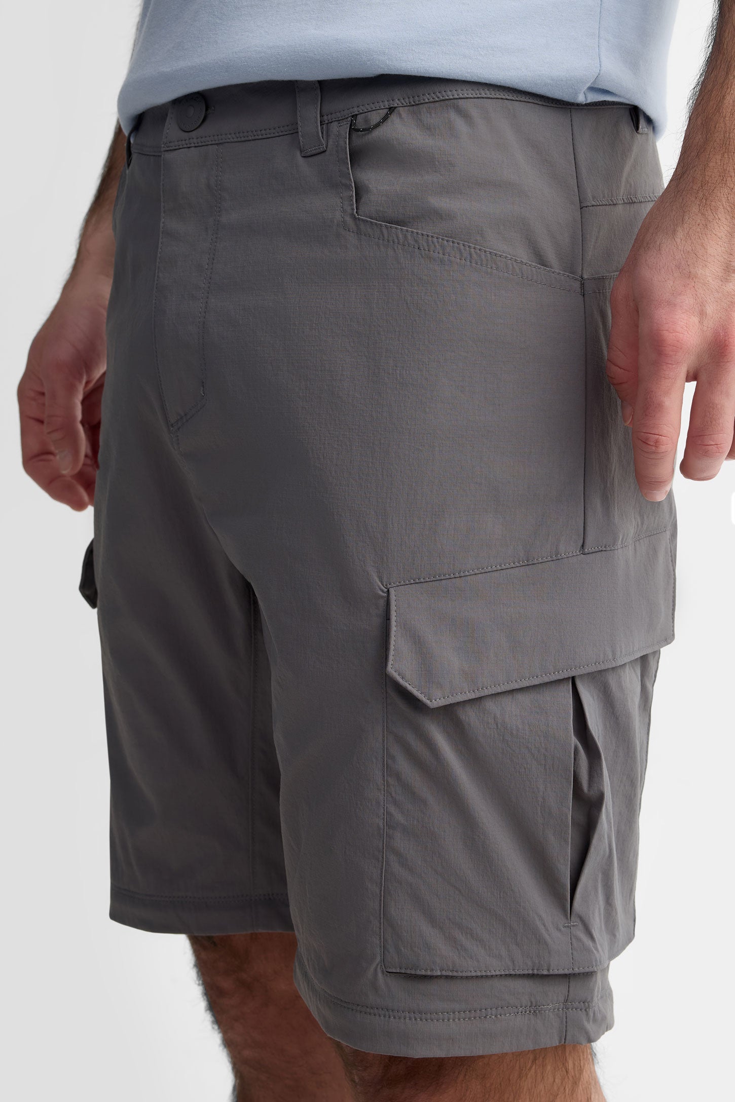 Pantalon cargo convertible en short BM - Homme && GRIS