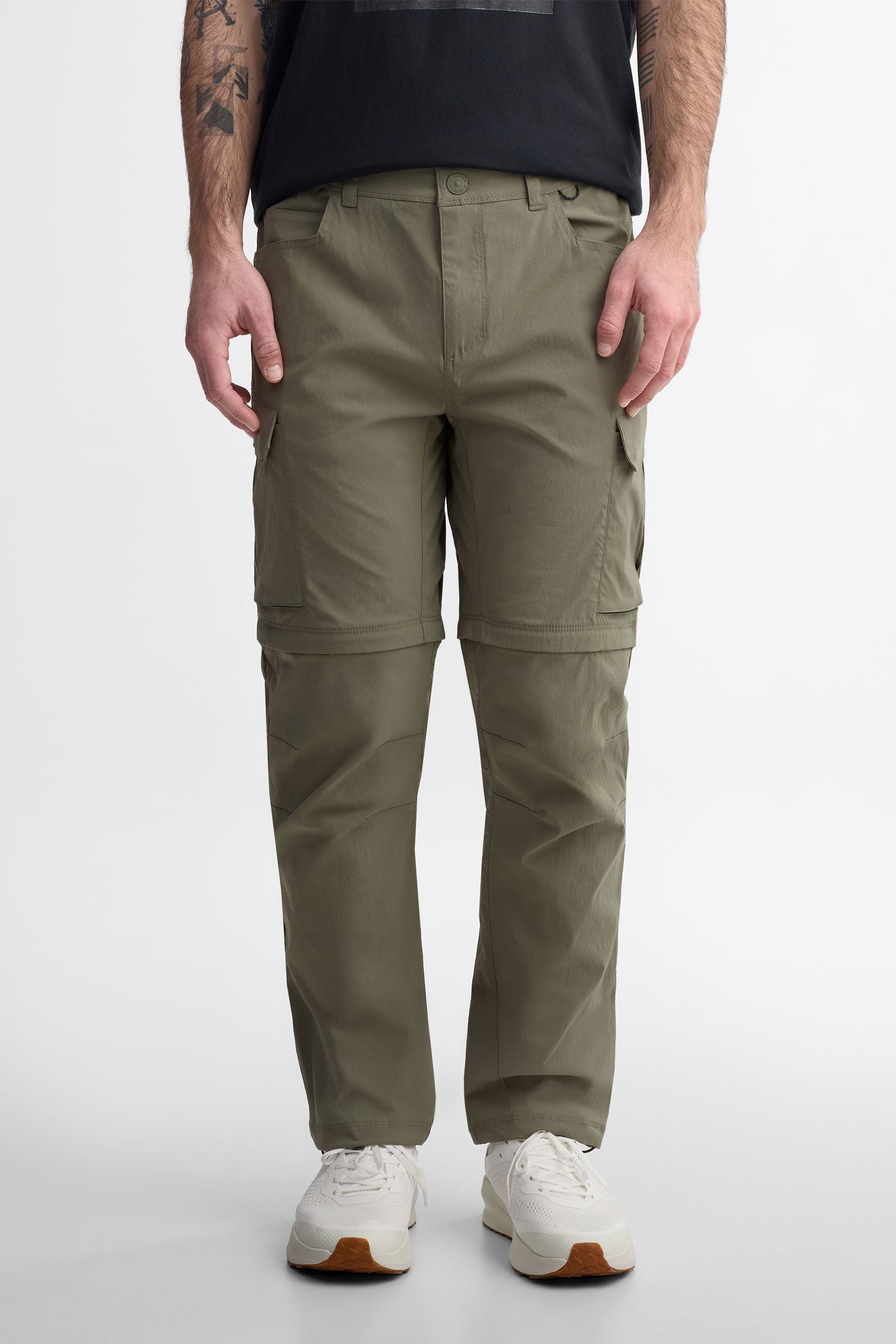 Pantalon cargo convertible en short BM - Homme && KAKI