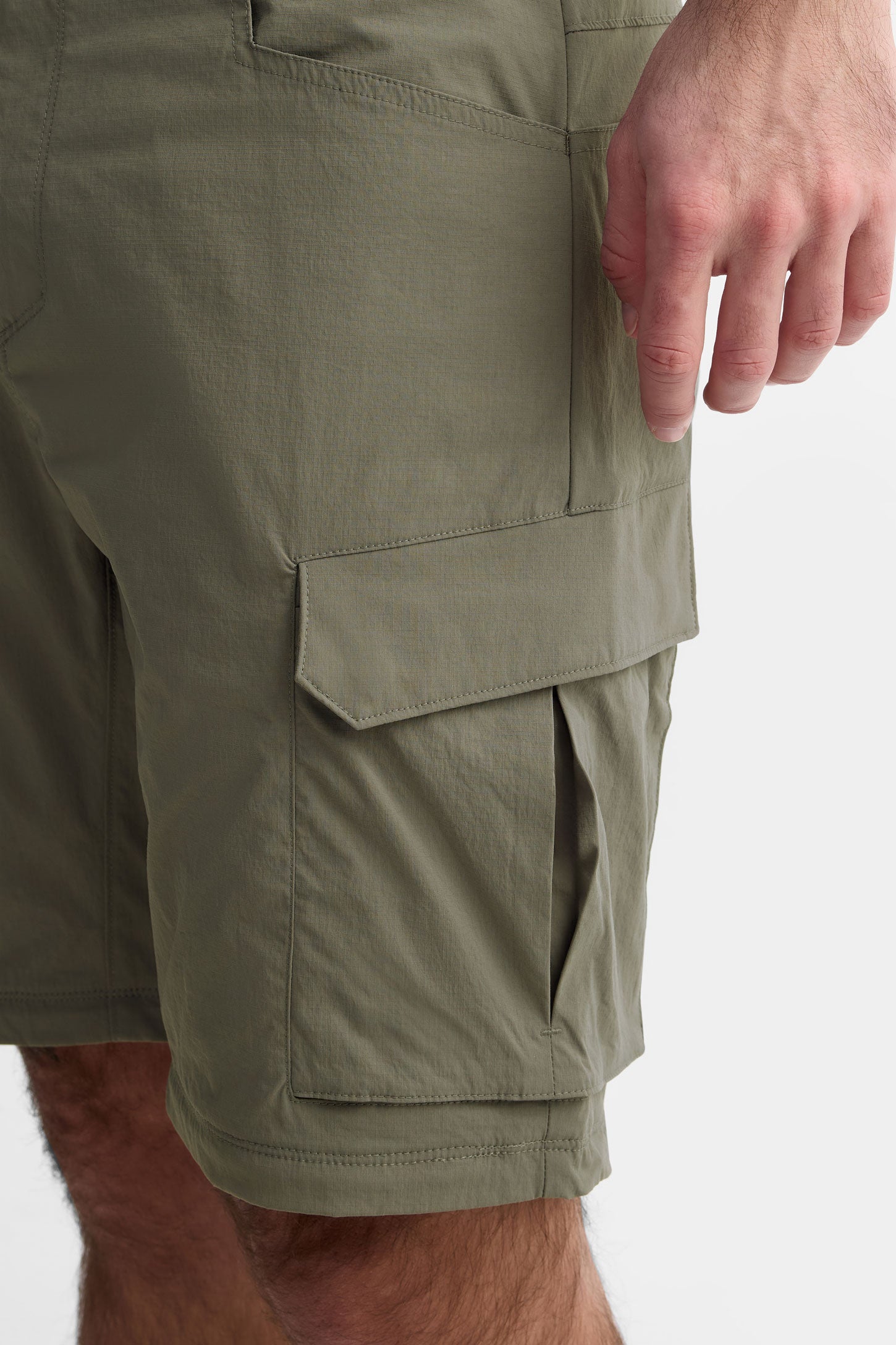 Pantalon cargo convertible en short BM - Homme && KAKI