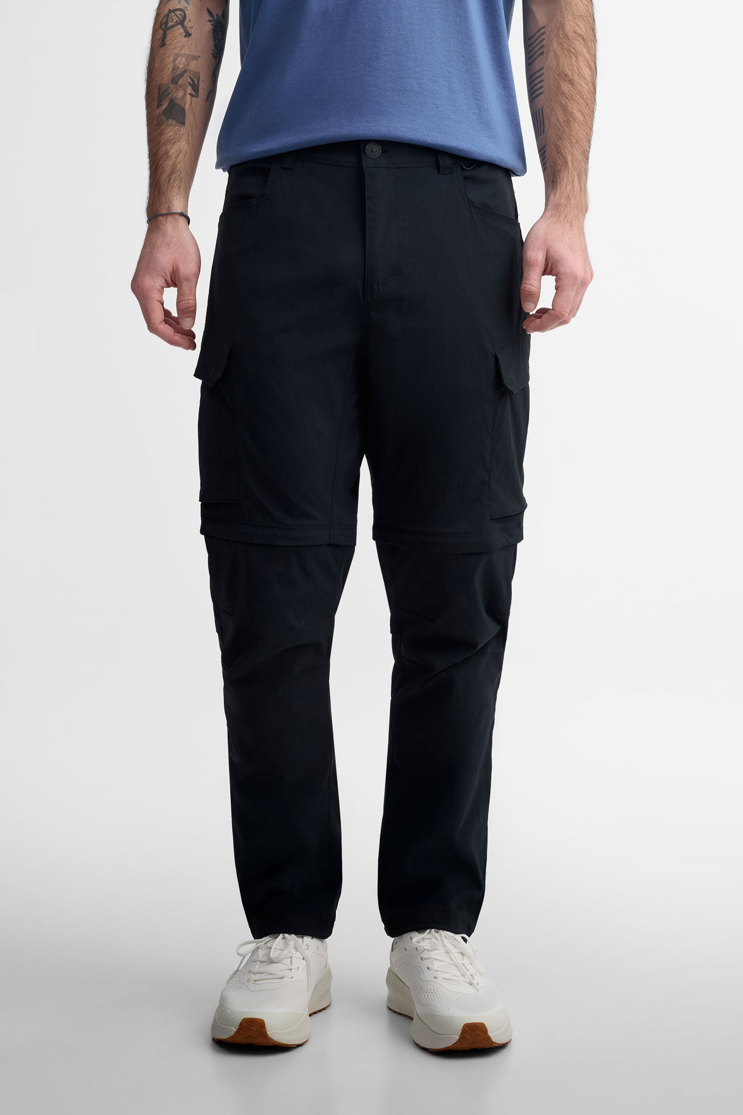 Pantalon cargo convertible en short BM - Homme && GRIS FONCE
