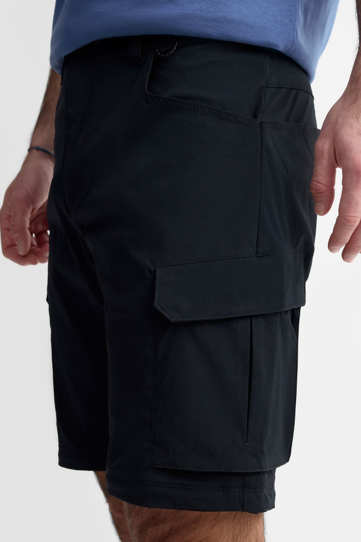 Pantalon cargo convertible en short BM - Homme && GRIS FONCE