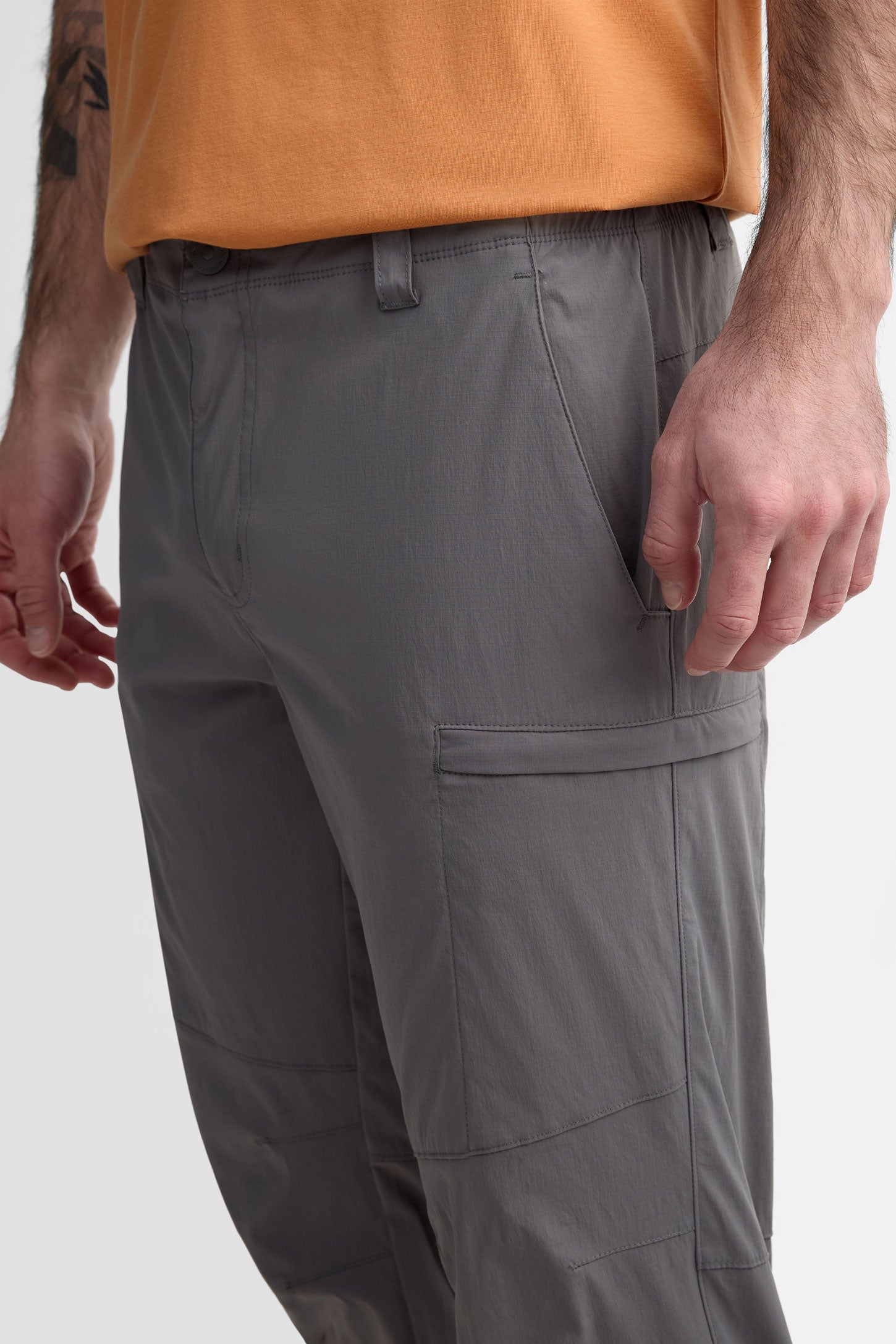 Pantalon cargo en ripstop BM - Homme && GRIS