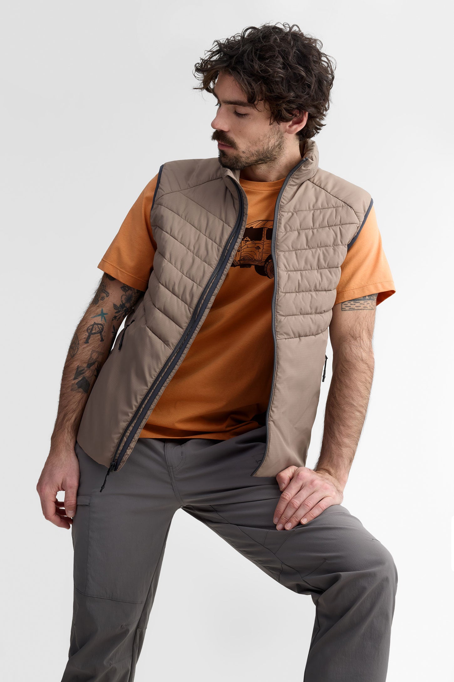 Pantalon cargo en ripstop BM - Homme && GRIS