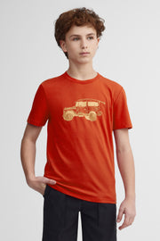 T-shirt col rond coton bio BM - Ado garçon && ROUGE