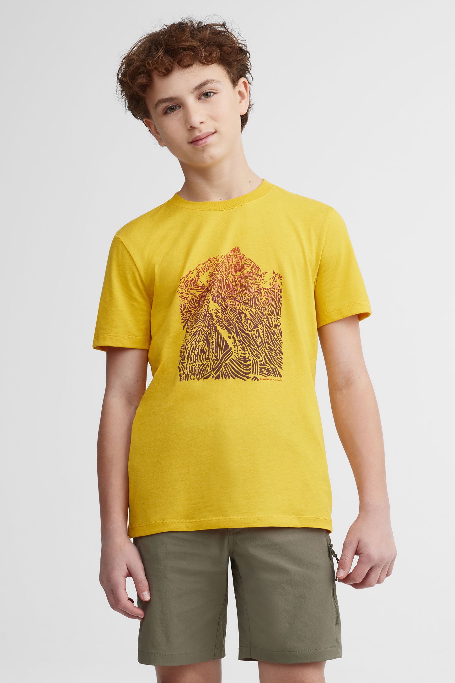 T-shirt col rond coton bio BM - Ado garçon && JAUNE