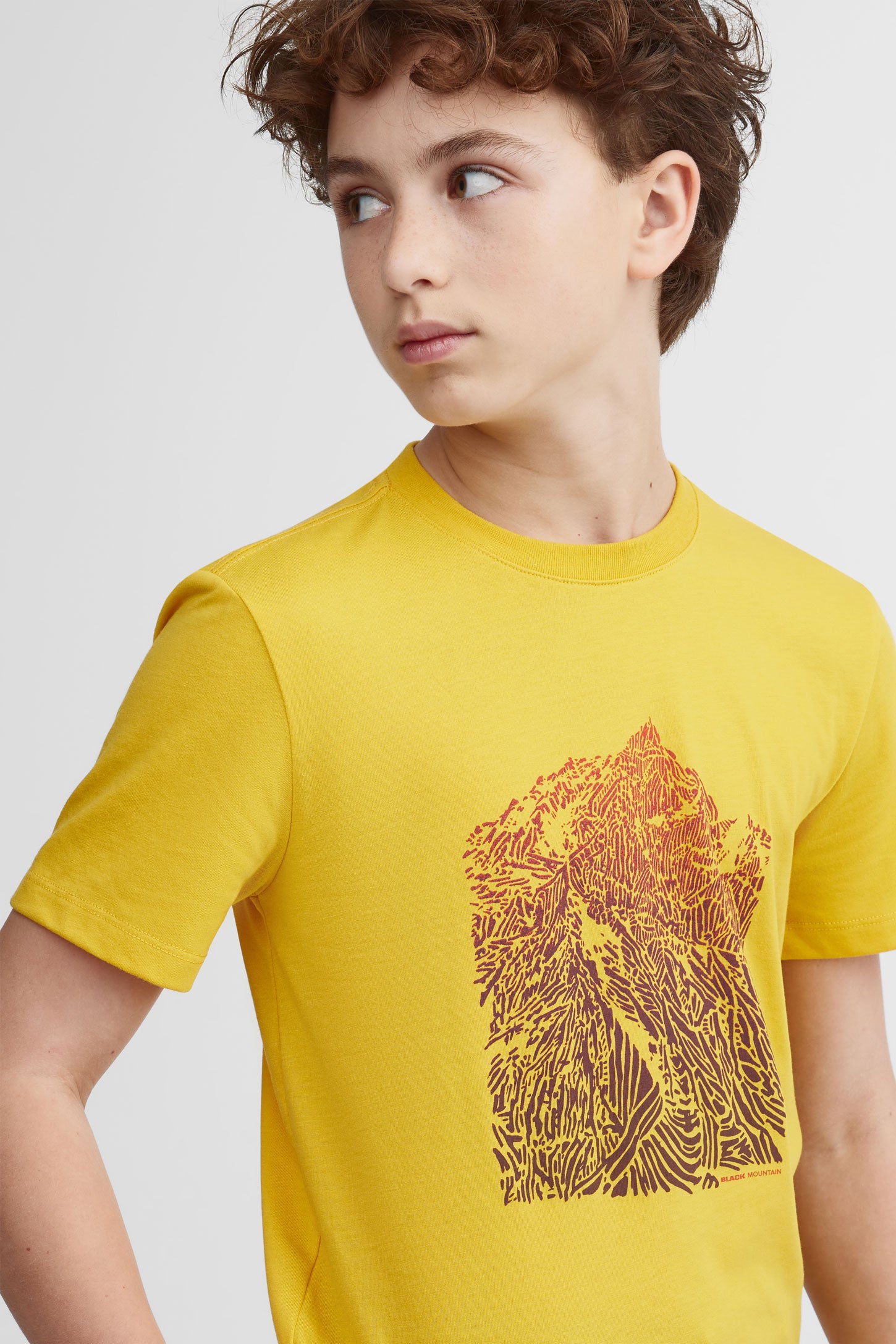 T-shirt col rond coton bio BM - Ado garçon && JAUNE