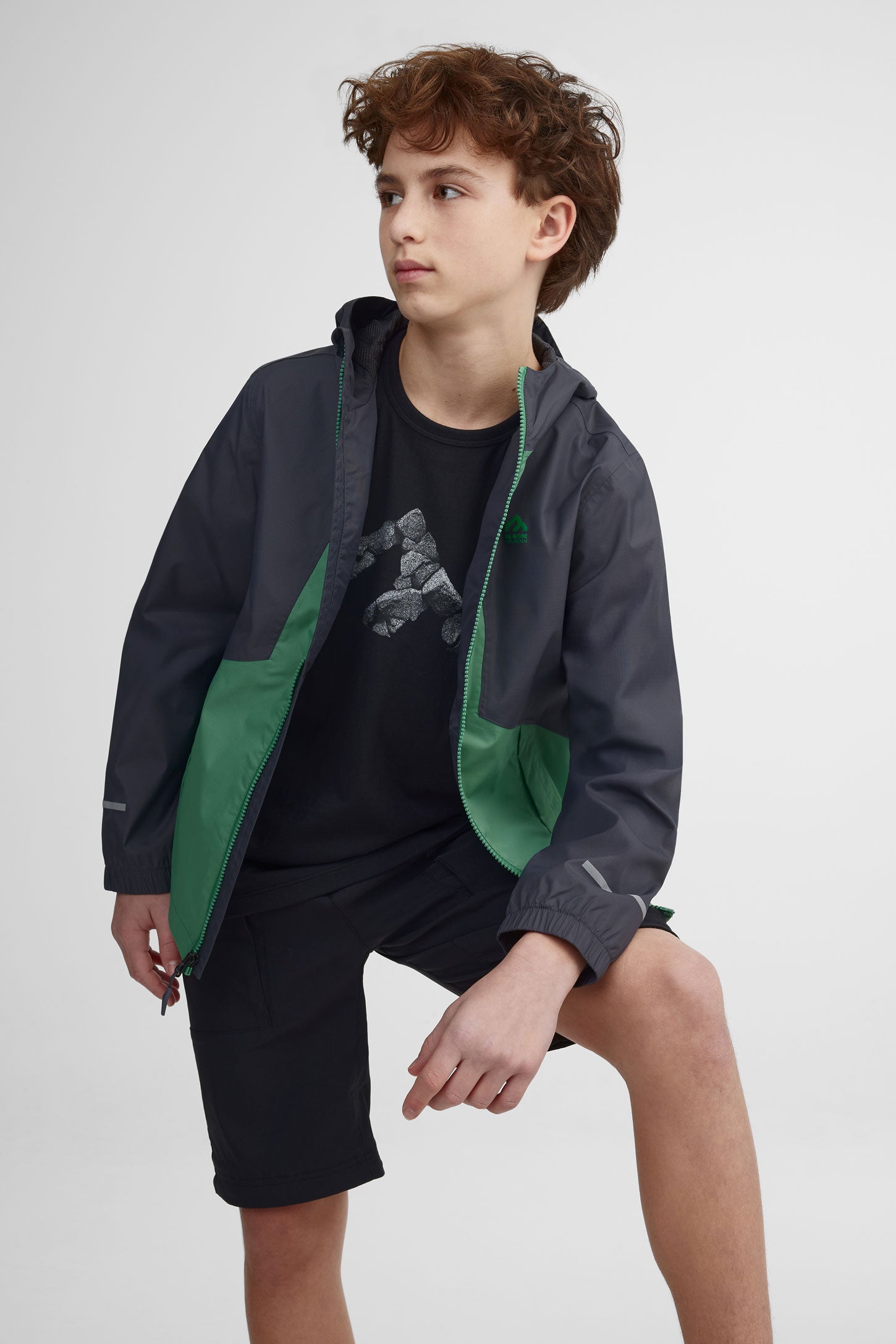 T-shirt col rond coton bio BM - Ado garçon && GRIS FONCE
