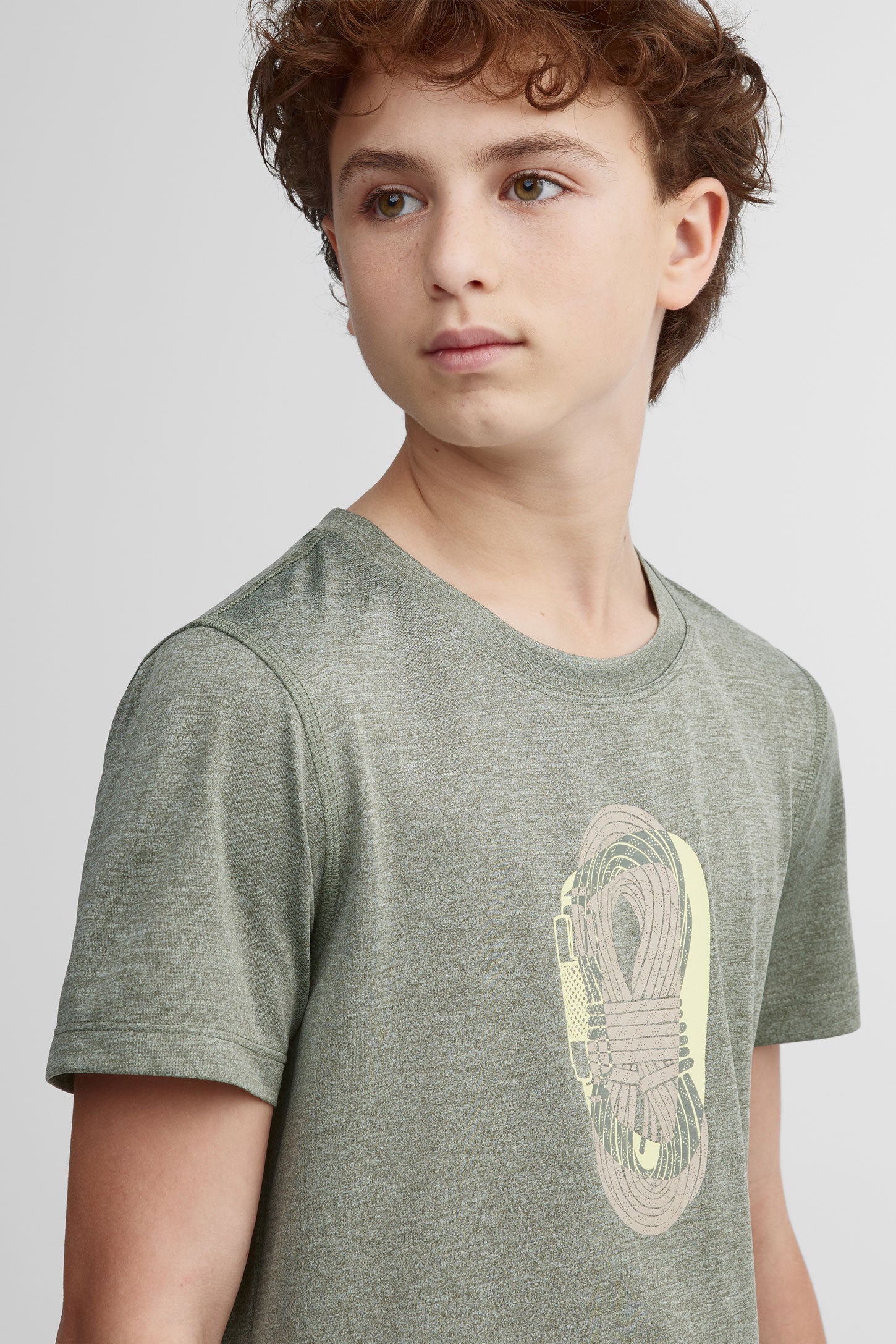 T-shirt col rond BM - Ado Garçon && VERT MIXTE